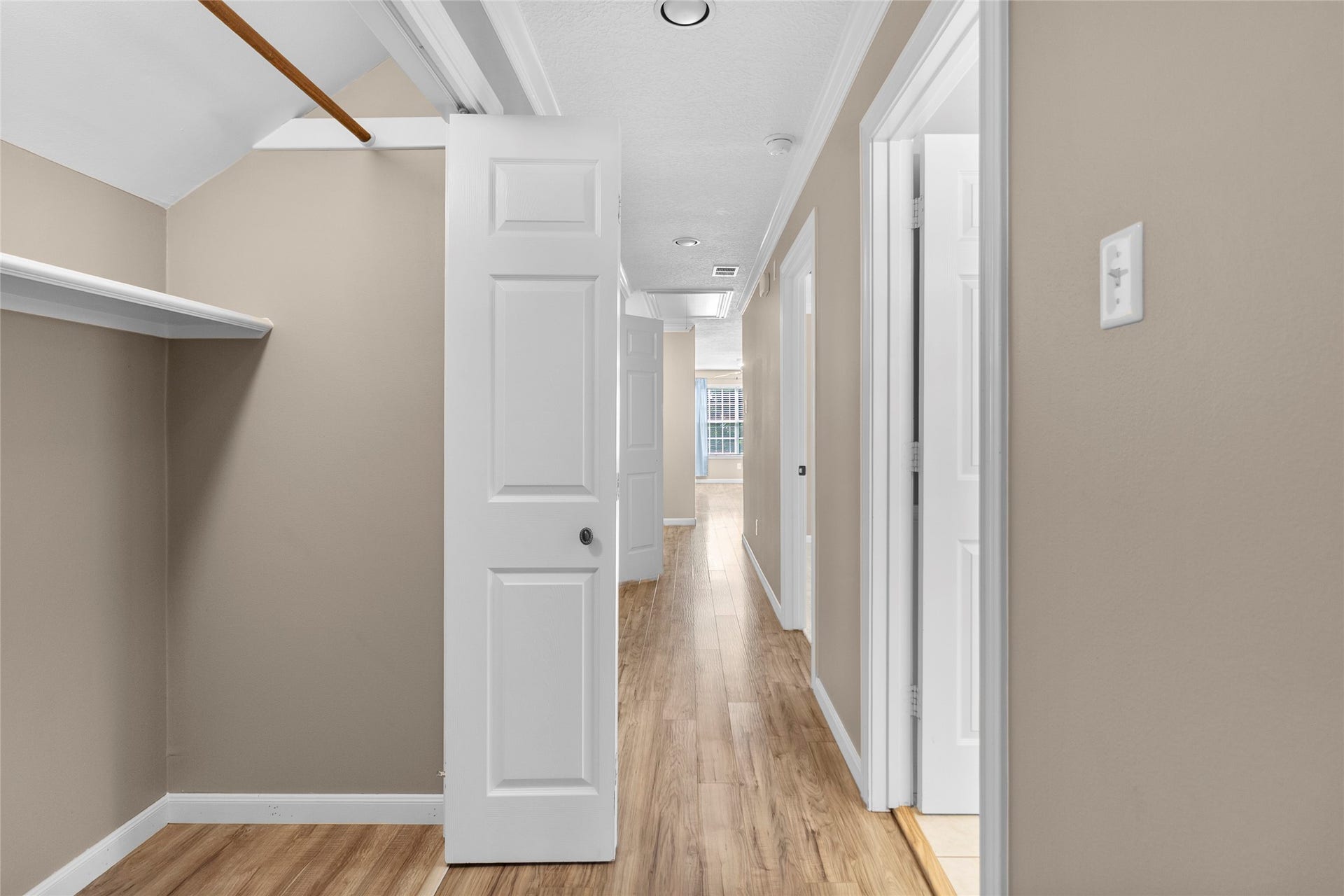 Your upstairs layout offers a comfortable flow with additional storage, easy room access, and flexible space for guests, hobbies, or work-from-home living.