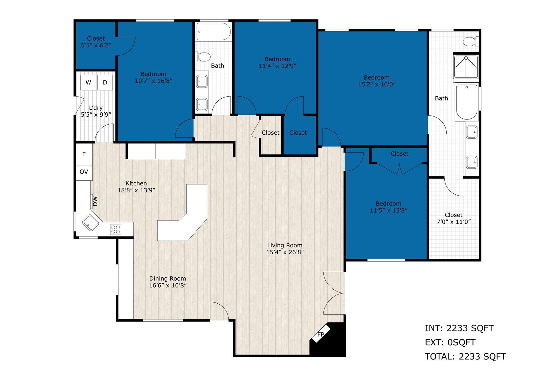 This floor plan should by no means represent the actual measurements of the property. If you are concerned about the measurements you should independently verify them.