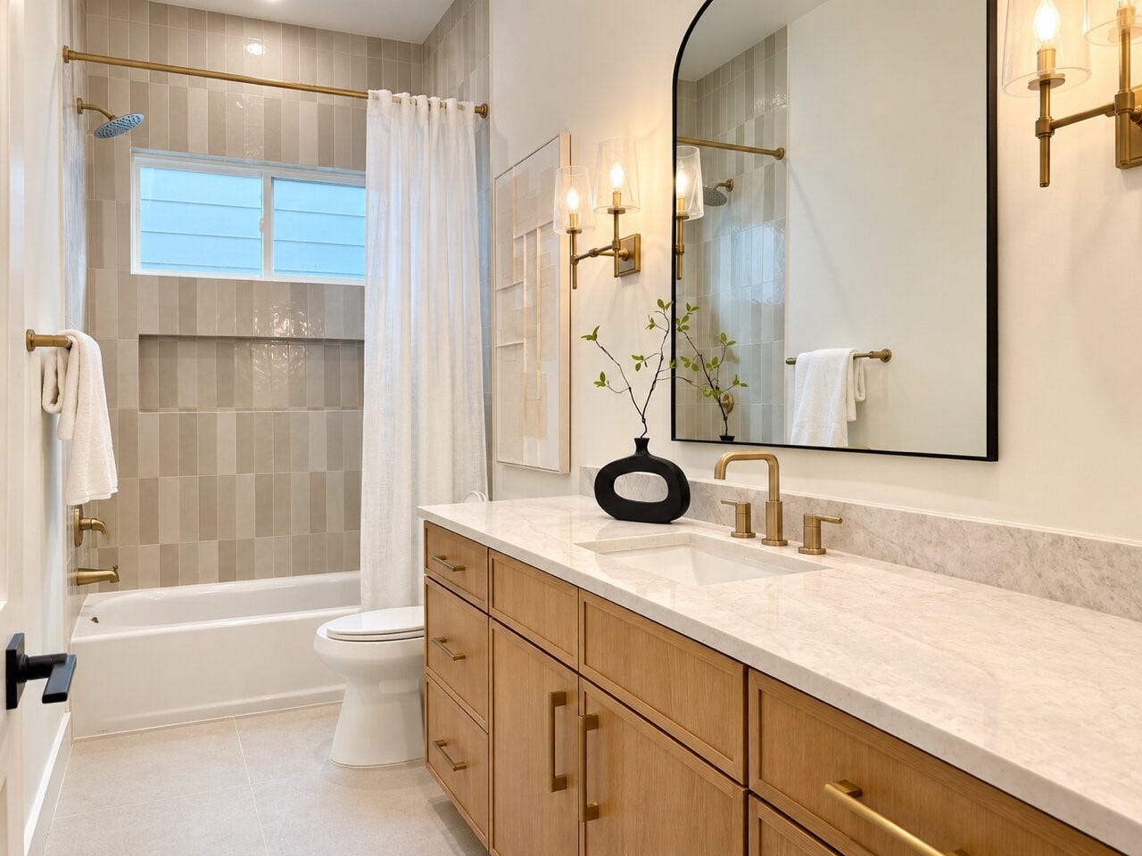 1122 Robbie Street, Houston, TX 77009 Bathroom 2 serves the flex area and is also connected to bedroom 2 (ensuite).