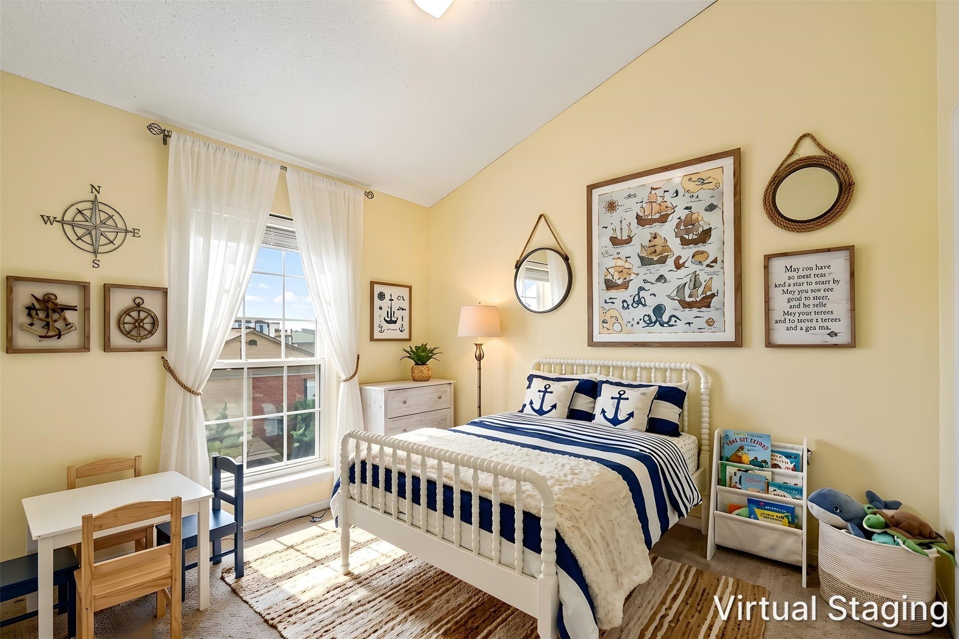 Secondary bed as additional bedroom [virtual staged]