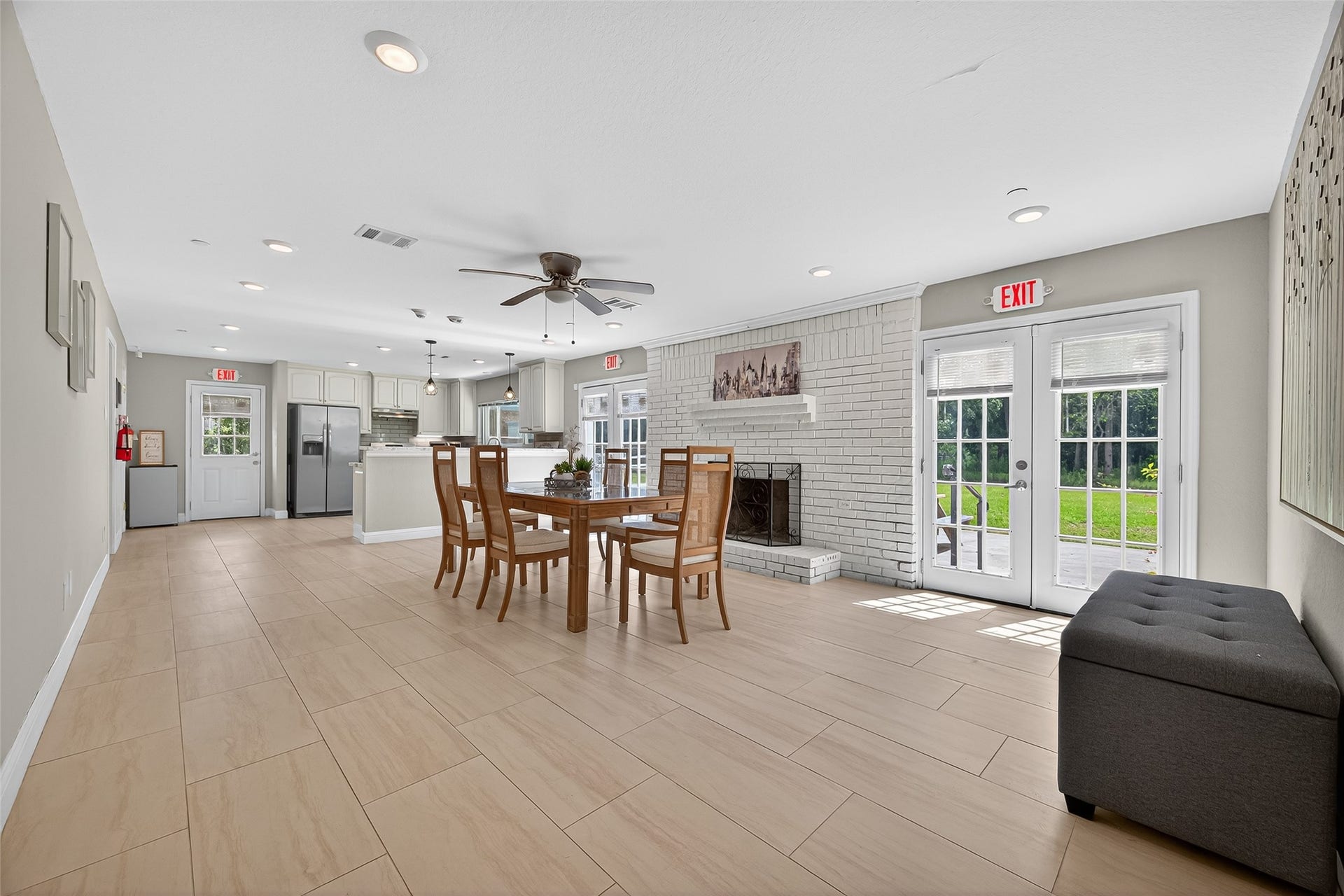 29902 E Hawthorne Drive, Spring, TX 77386 29902-Spacious kitchen and dining room with double sets of doors to grounds and wheel chair ramp.