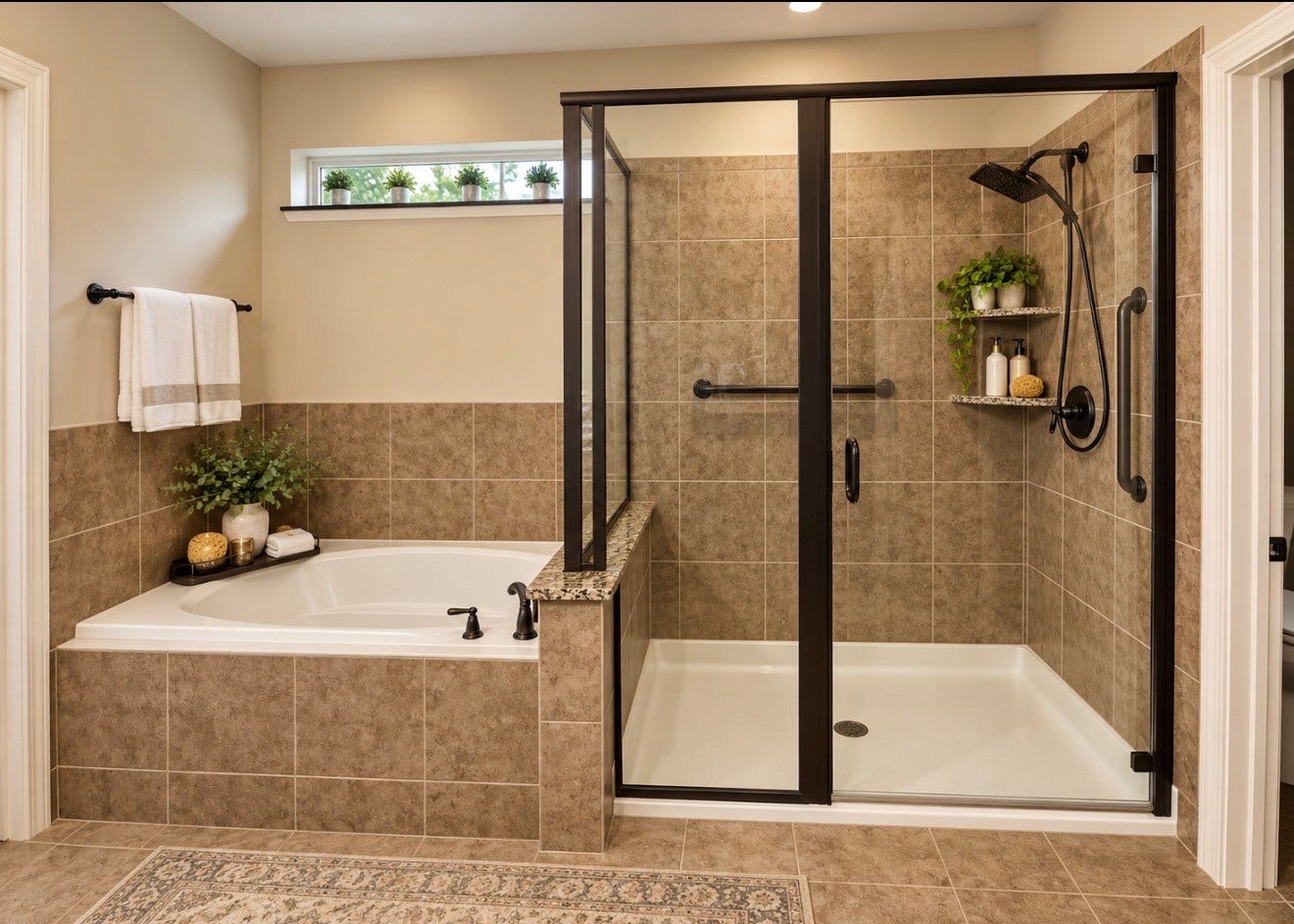 PRIMARY SUITE BATH WITH TUB AND SHOWER