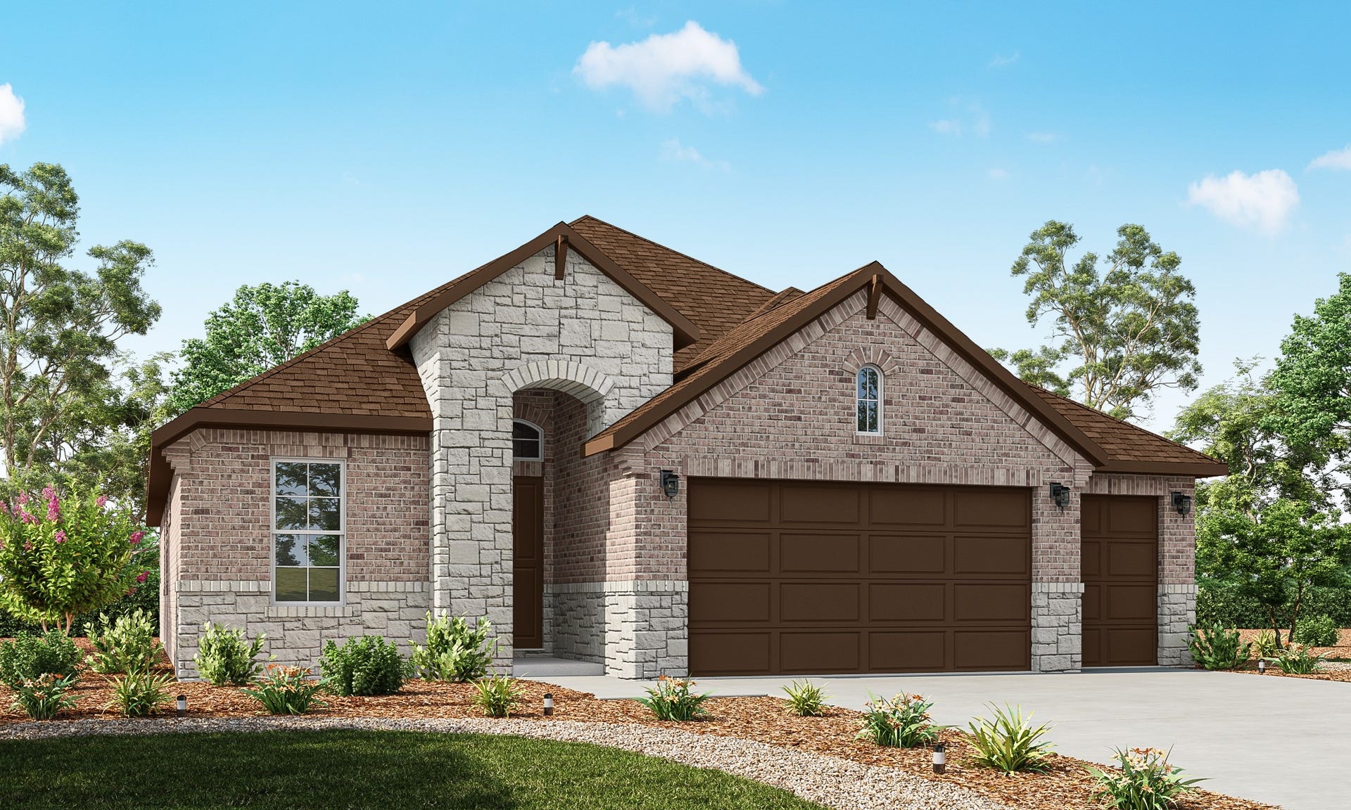 10037 Larkin Cove, Willis, TX 77318 Artist rendering of the home exterior currently under construction. Design elements, colors, and features are conceptual and may vary from the finished product.