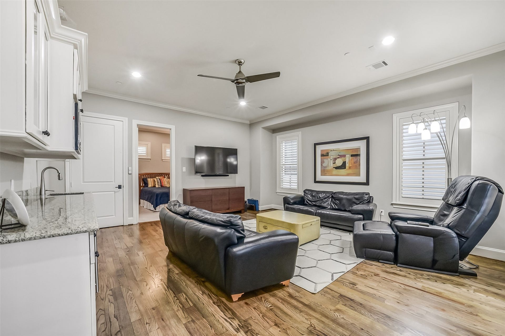 11 Southside Circle, Southside Place, TX 77025 An alternate view of the spacious third-floor game room highlights its generous size, ideal for relaxing or gathering with family and friends.