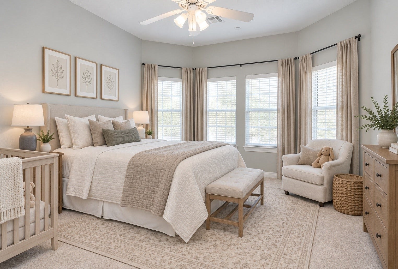 Virtually staged to showcase the possibilities! This spacious guest suite offers the perfect option for a second primary bedroom, complete with a private full bath and walk-in closet. Ideal for guests or multigenerational living!