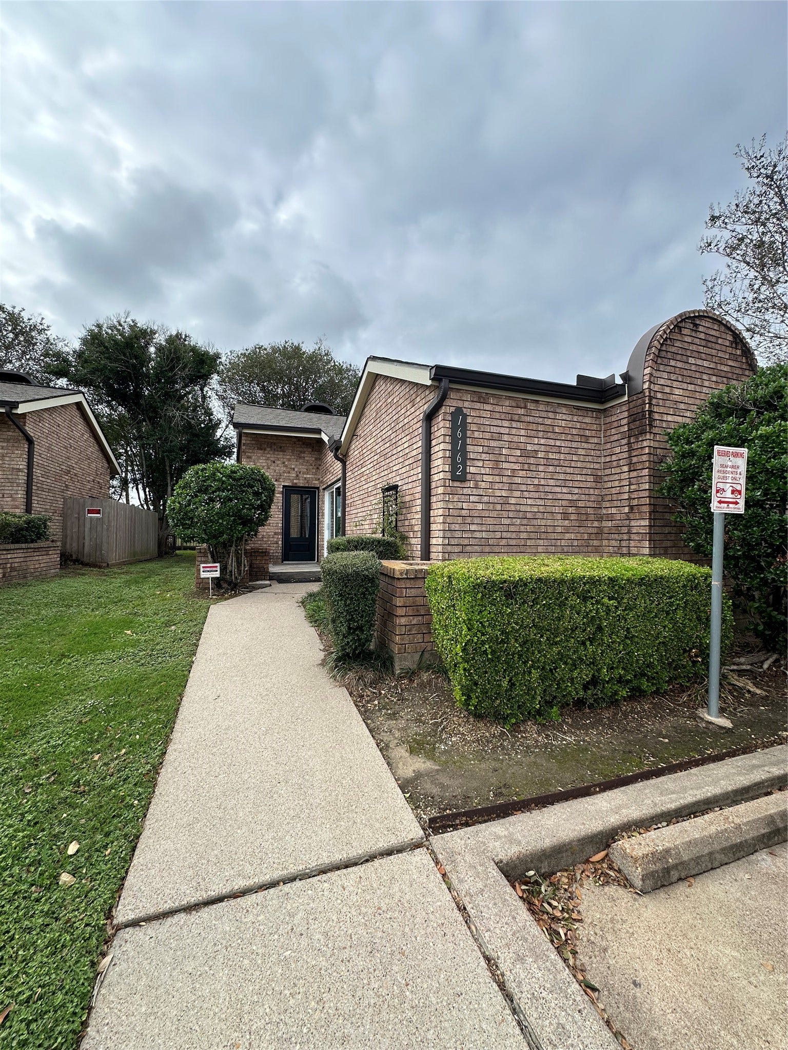 16162 Seahorse Drive, Houston, TX 77062 Entry to home with Landscaping and Side Yards