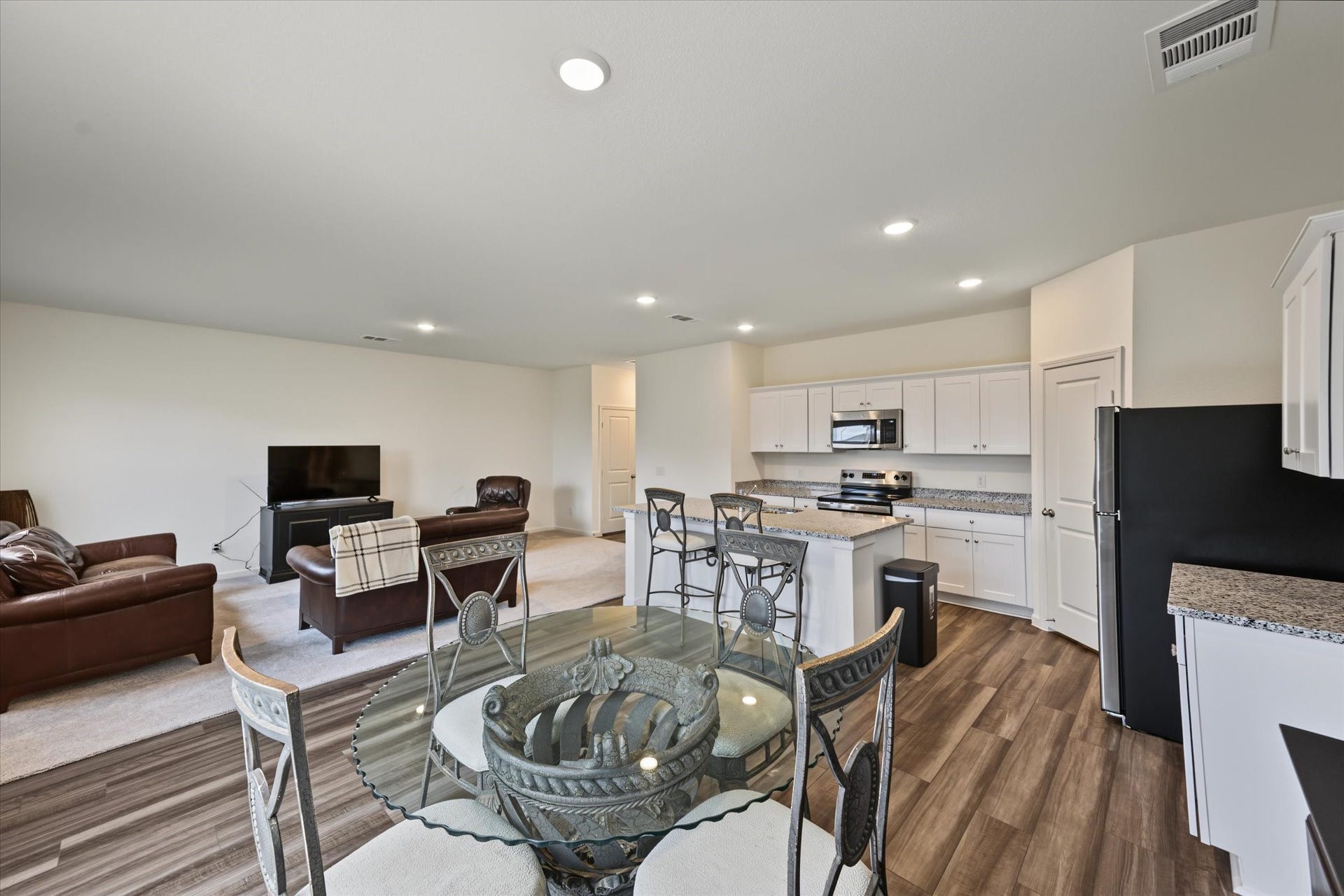 15727 Lone Juniper Drive, Crosby, TX 77532 Open Kitchen & Breakfast Area - Furniture Included