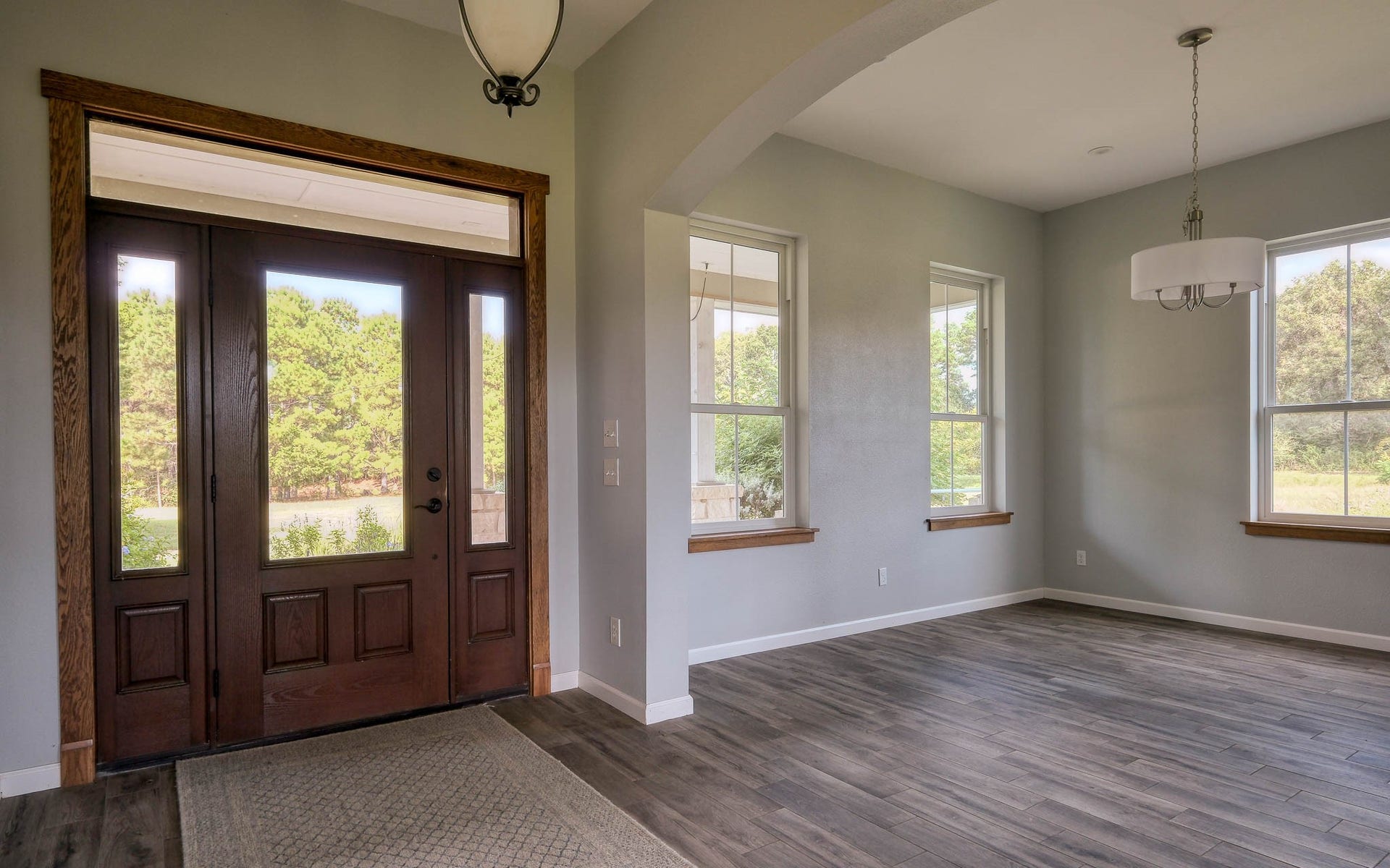 Elegant front entrance