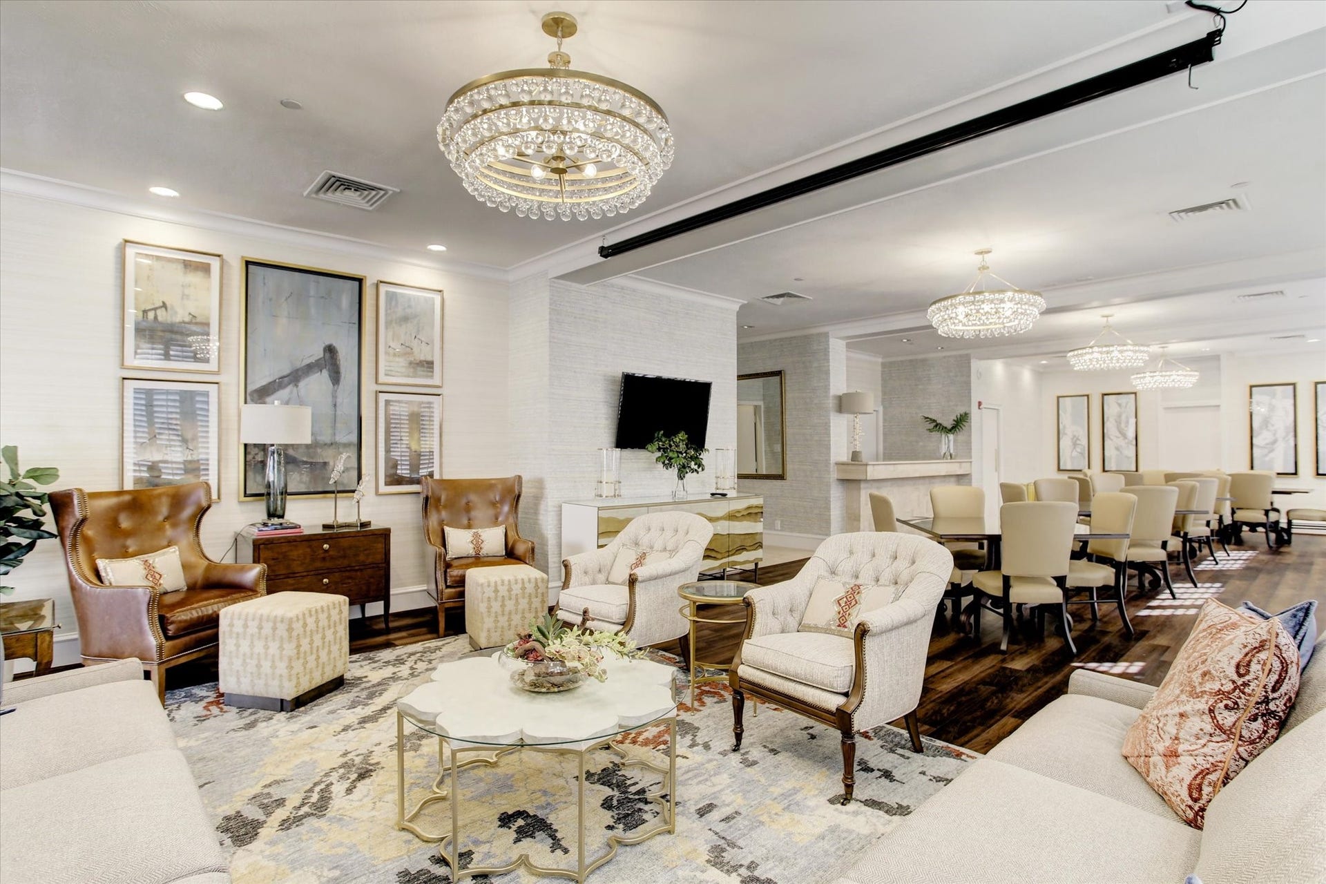 49 Briar Hollow Lane, #702, Houston, TX 77027 Common area party room can be reserved for your next gathering.