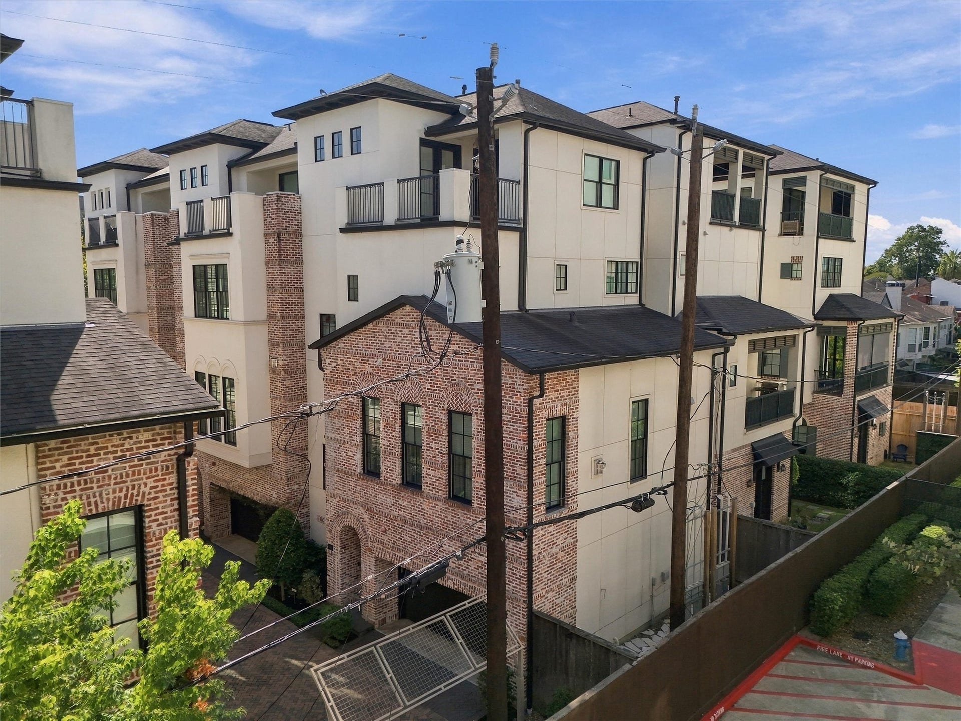 1306 Castle Court, Houston, TX 77006 Castle Court Terrace from above, a gated enclave of ten residences
