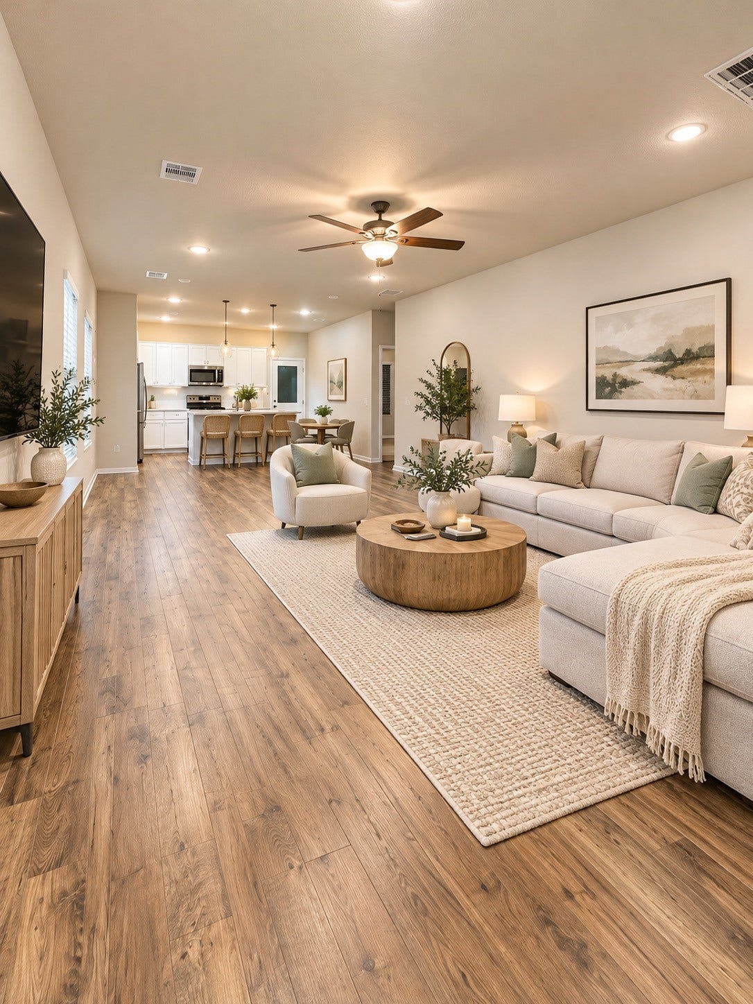 4622 Crater Run Drive, Texas City, TX 77539 Living room mocked staged.
