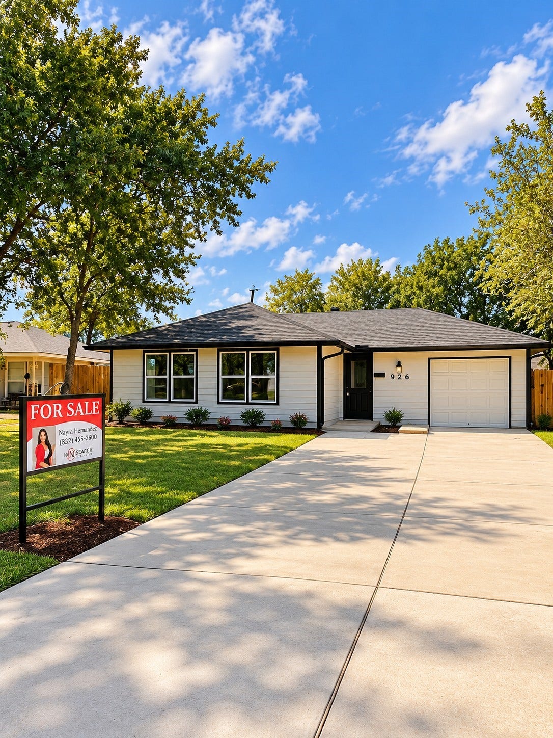 Virtually enhanced lighting and landscaping