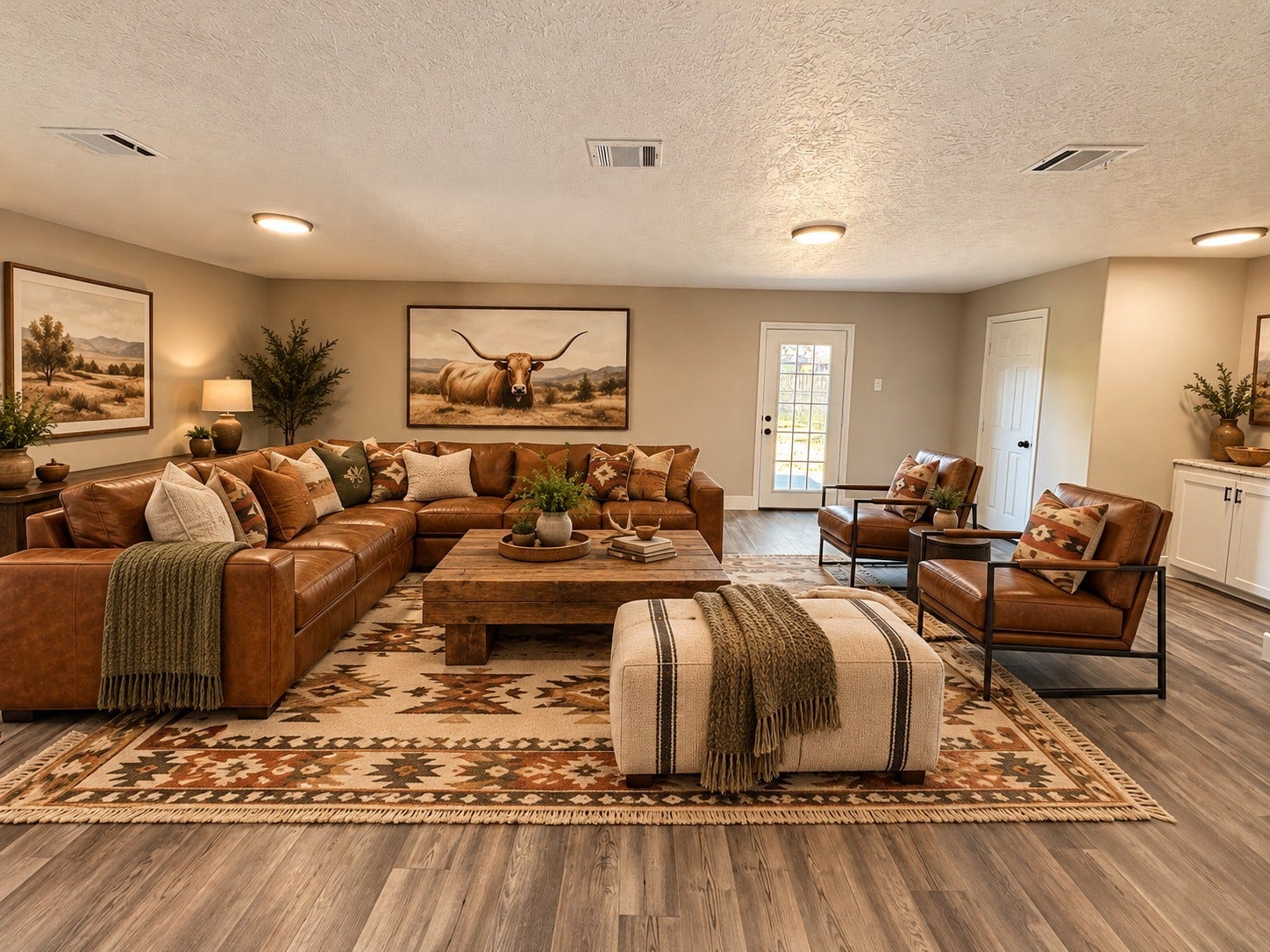 Virtually staged Living Room