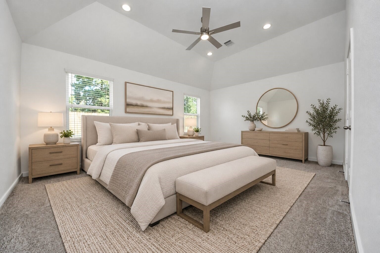 Virtually Staged - Primary Bedroom. Sample photo of completed home with similar floor plan. Actual colors and selections may vary.