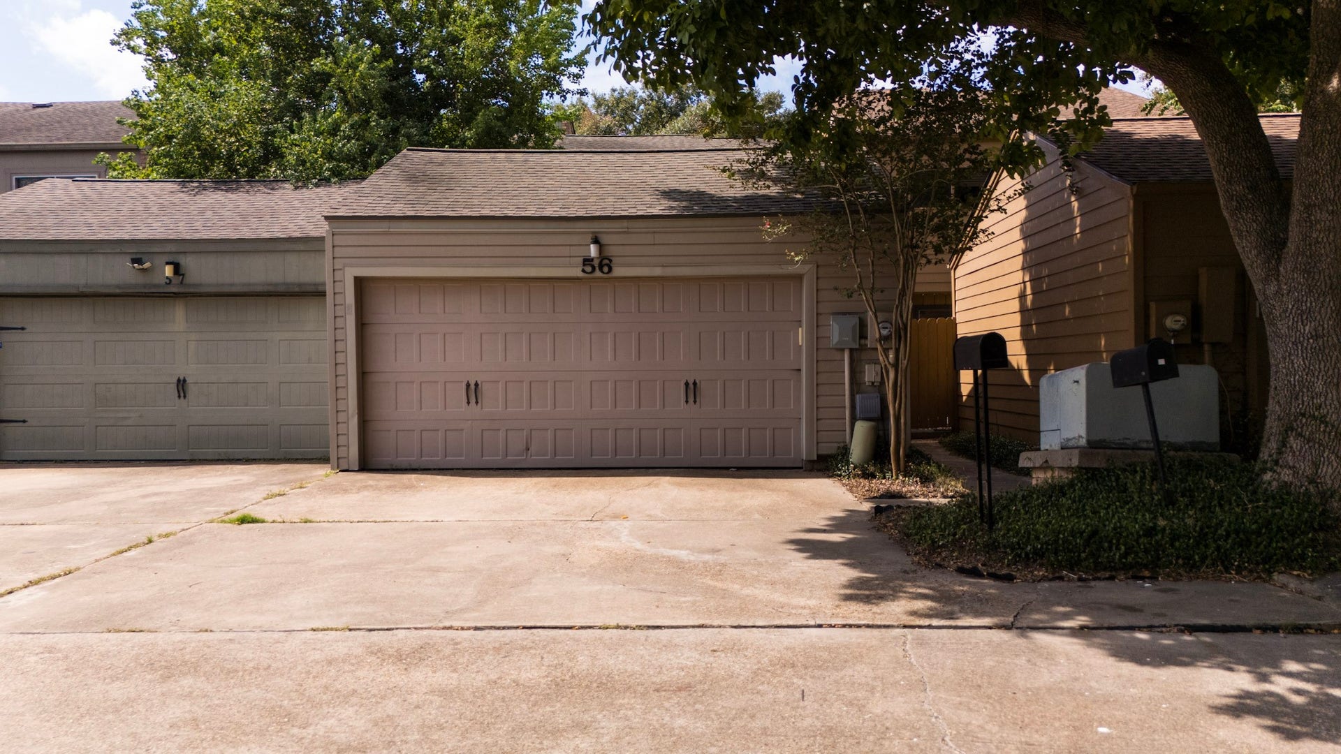 two car garage and double driveway
