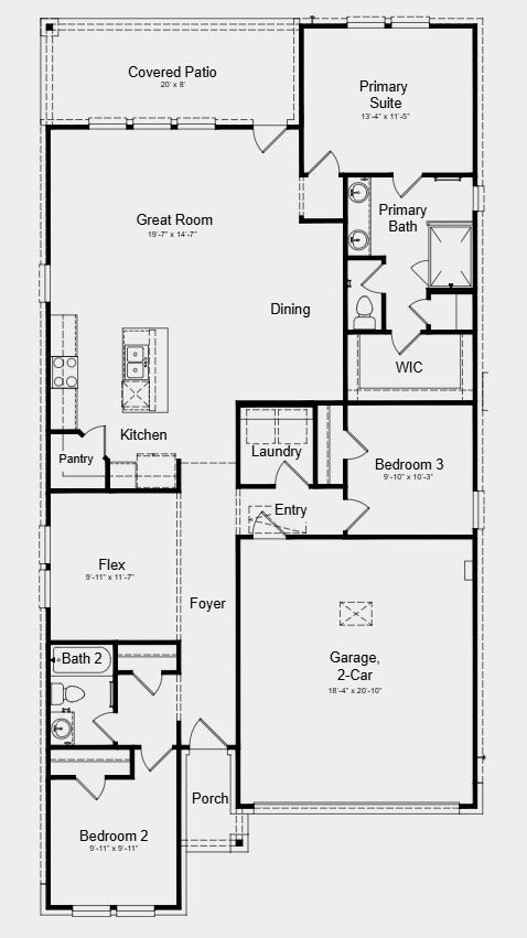230 Rustic Alder Drive, Crosby, TX 77532 Floor Plan