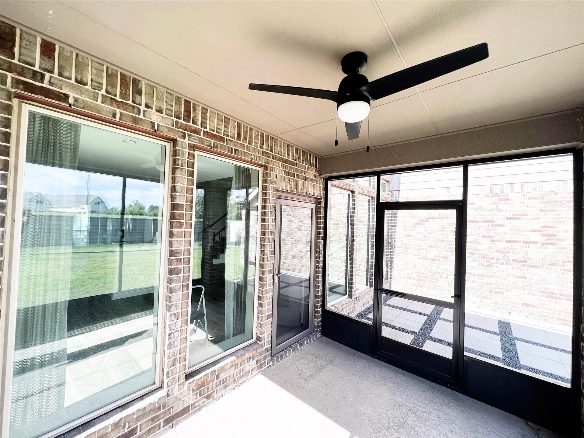 Enjoy large enclosed patio.