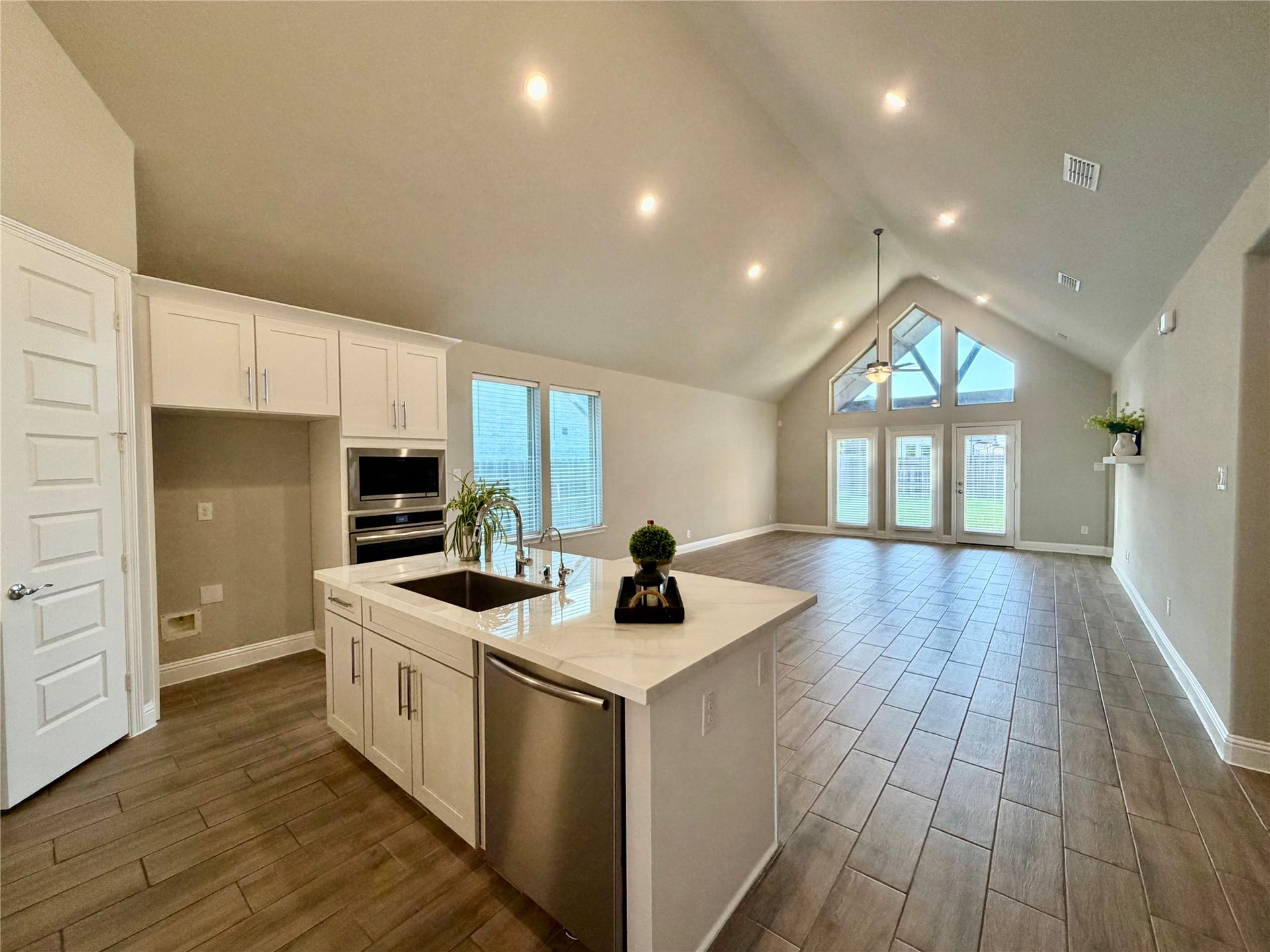 Kitchen open to the Family Room