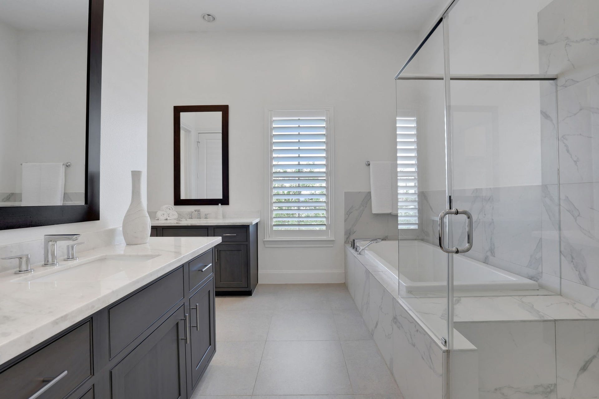 4045 Leeland Street, Houston, TX 77023 Check out the space in this primary bath, with tons of cabinet and counter space