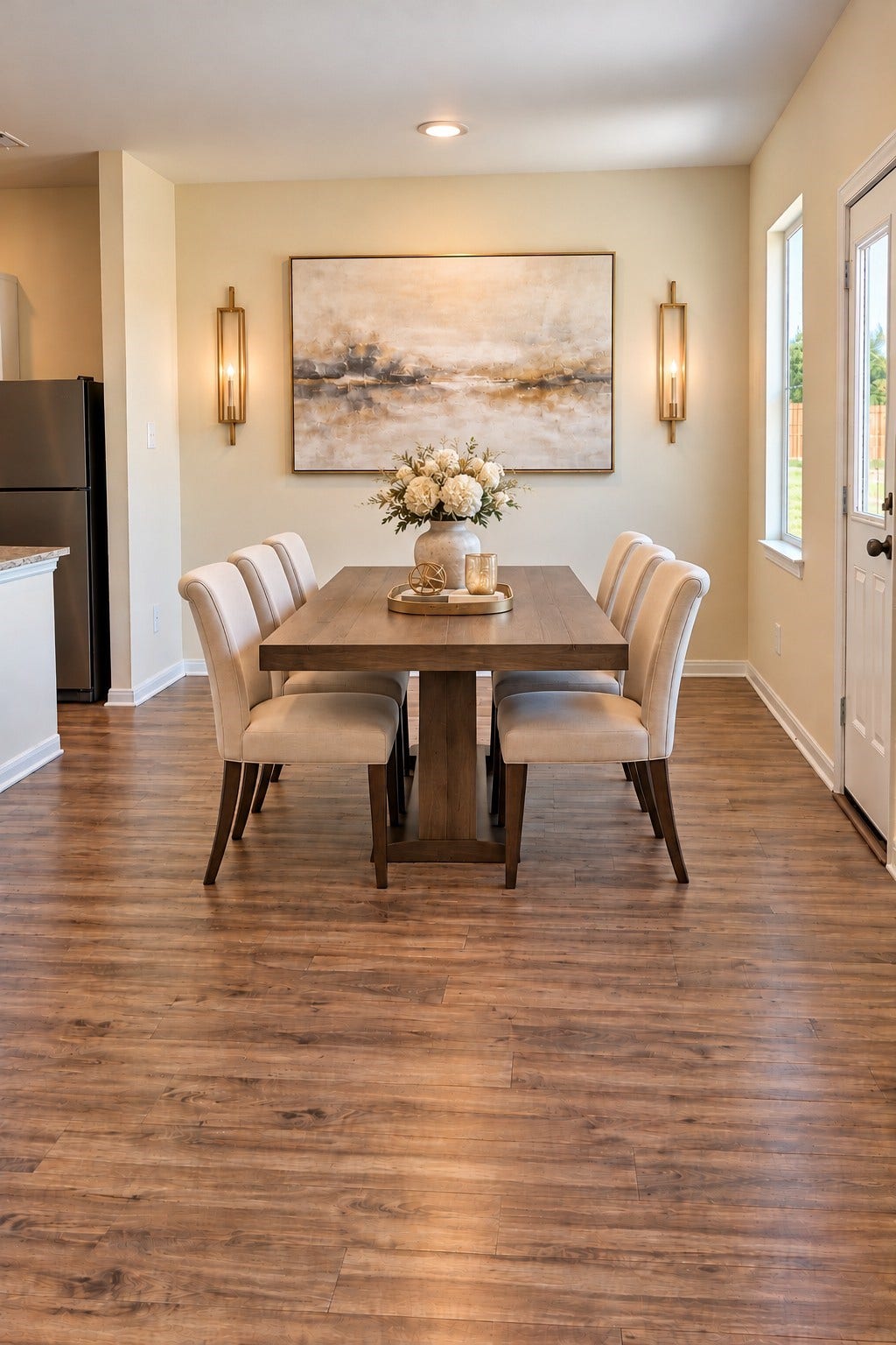 8202 Blooming Meadow Lane, Houston, TX 77016 Dining room (AI Staged)