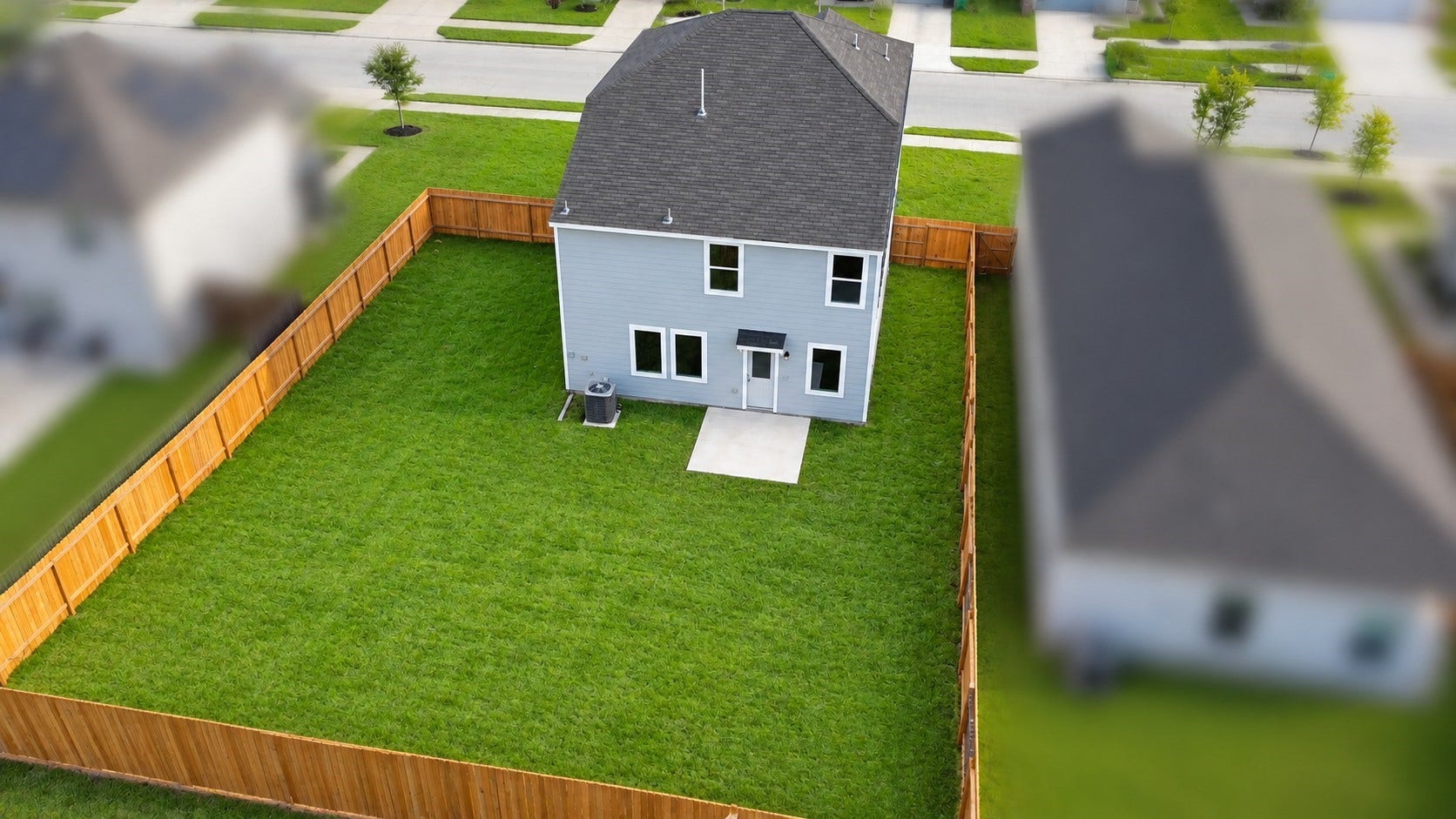 8202 Blooming Meadow Lane, Houston, TX 77016 Backyard Ariel View