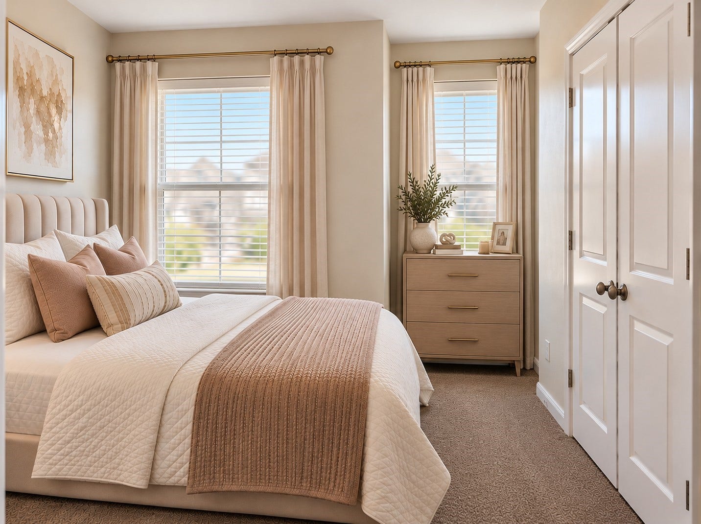8202 Blooming Meadow Lane, Houston, TX 77016 Bedroom 2 (AI Staged)