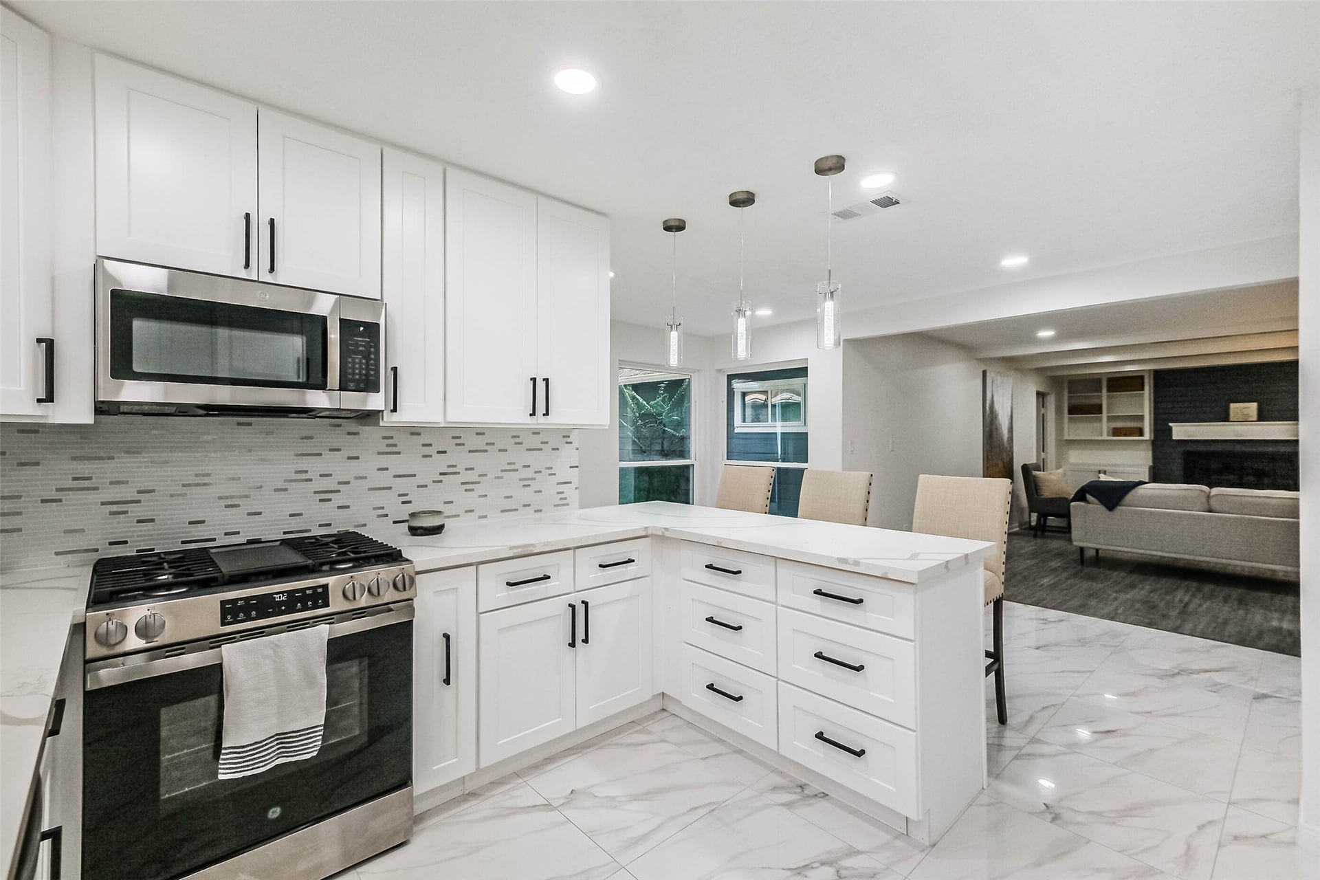 Plenty of cabinet space.