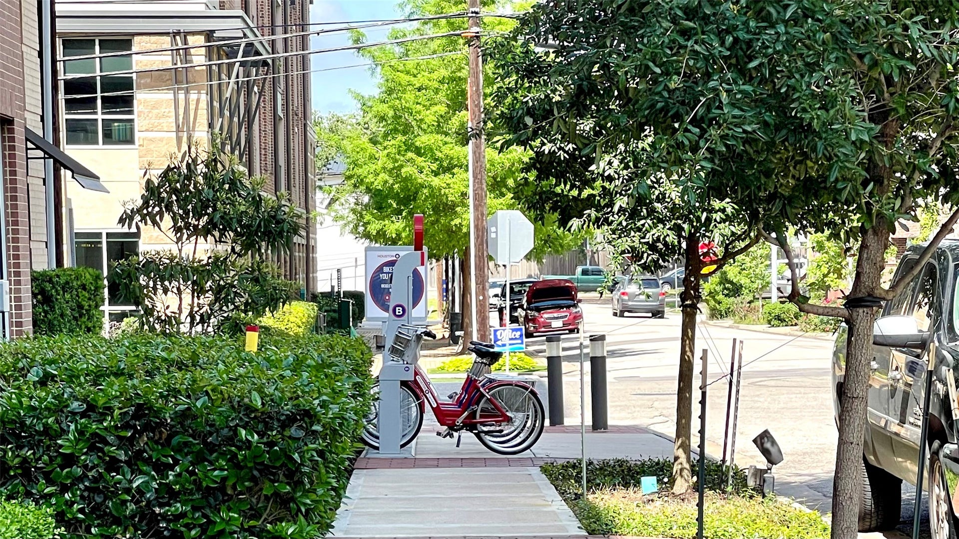 BBike station. Bike storage also on site.