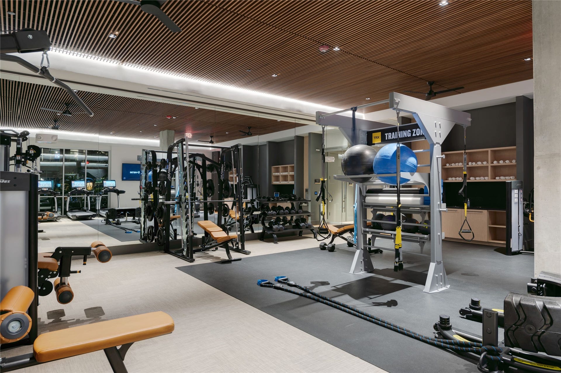 There is also a spin/yoga room off this fitness center