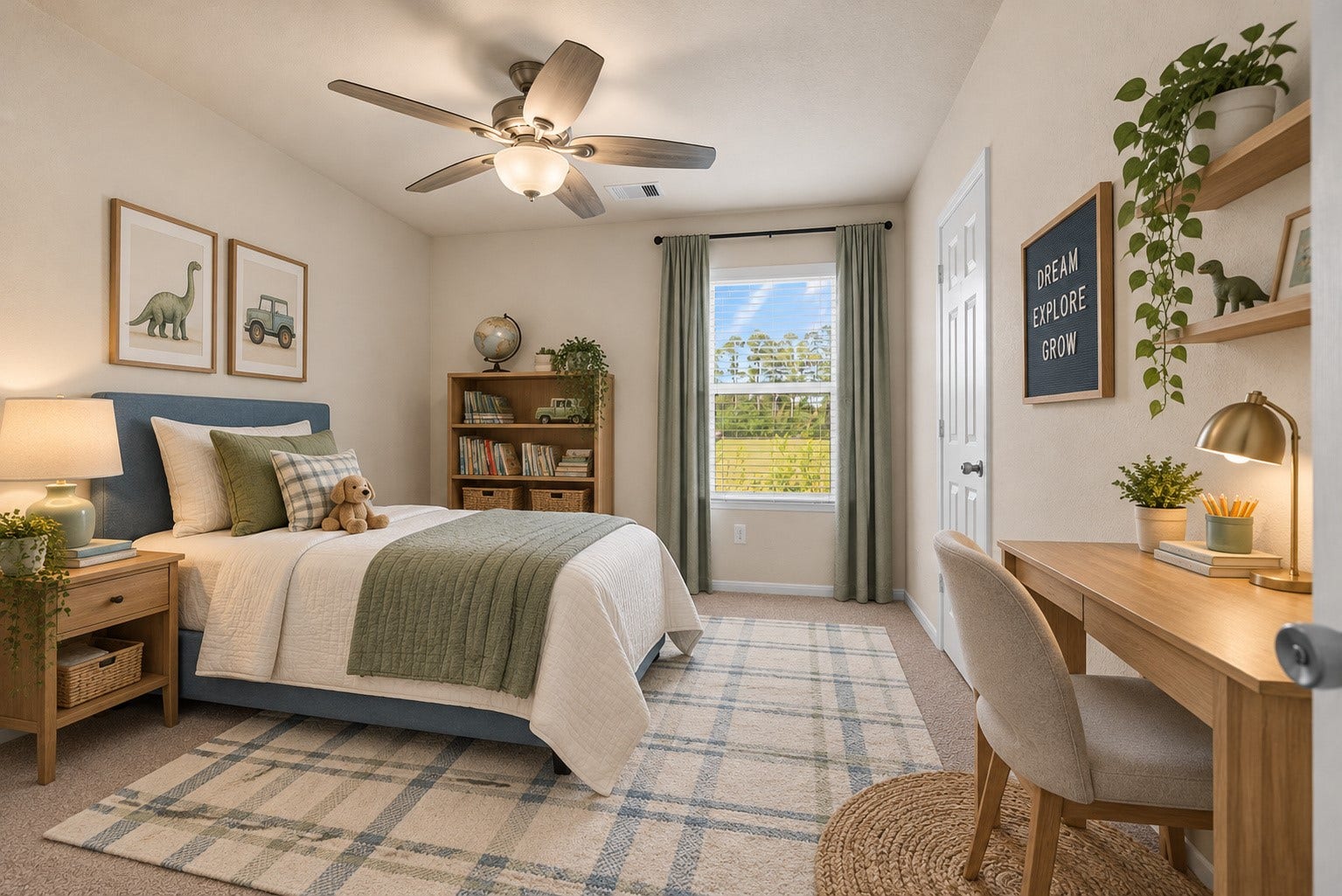 9979 Chimney Swift Lane, Conroe, TX 77385 Virtually staged upstairs bedroom two.