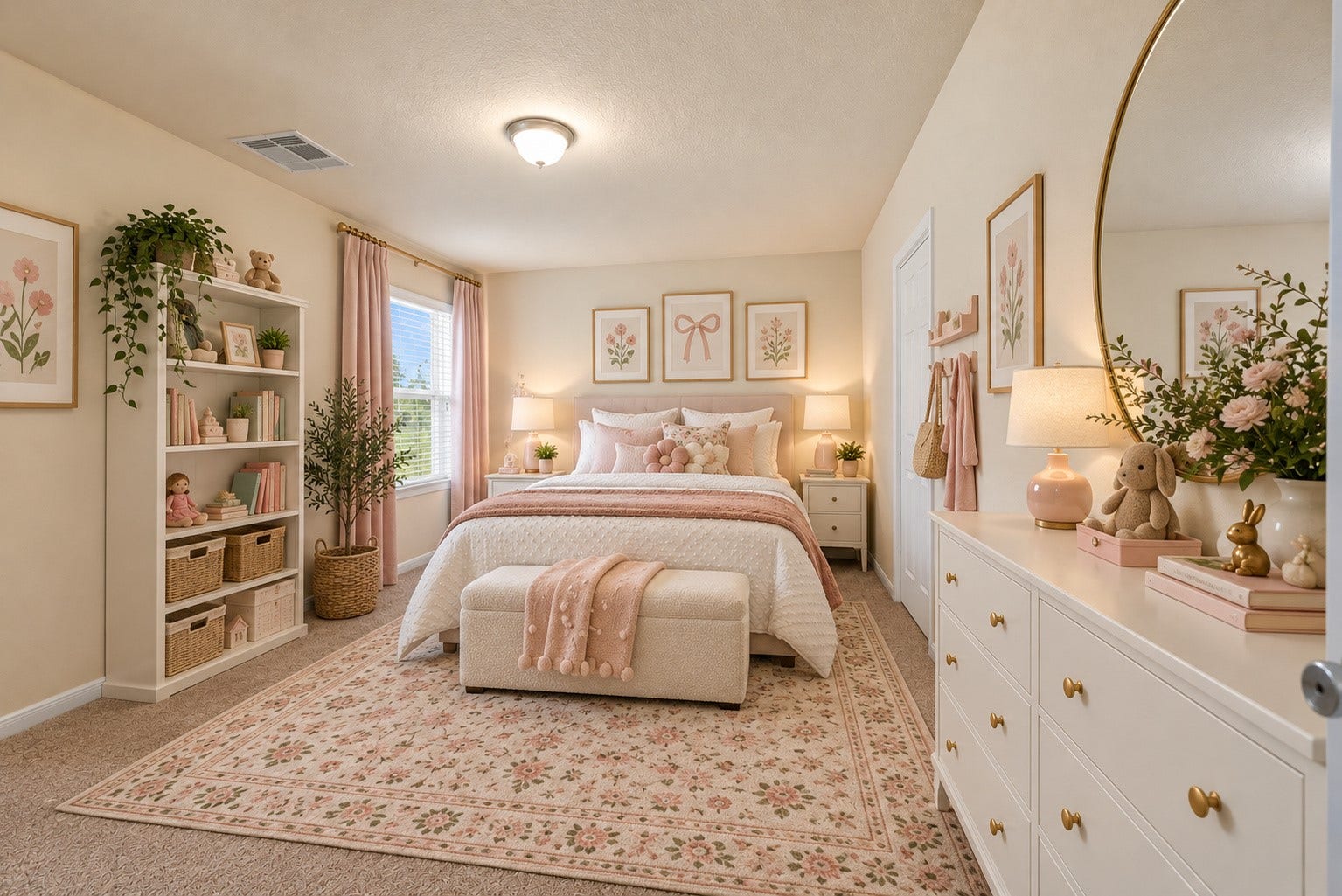 9979 Chimney Swift Lane, Conroe, TX 77385 Virtually staged upstairs bedroom one.