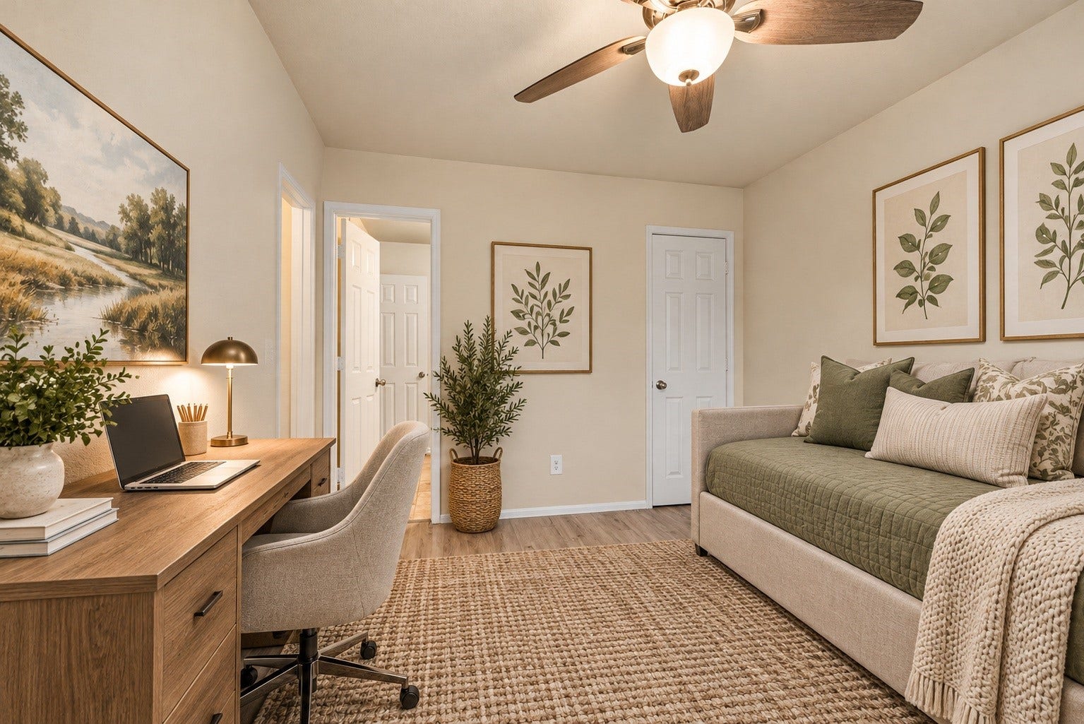 9979 Chimney Swift Lane, Conroe, TX 77385 Downstairs office/bed virutally staged.