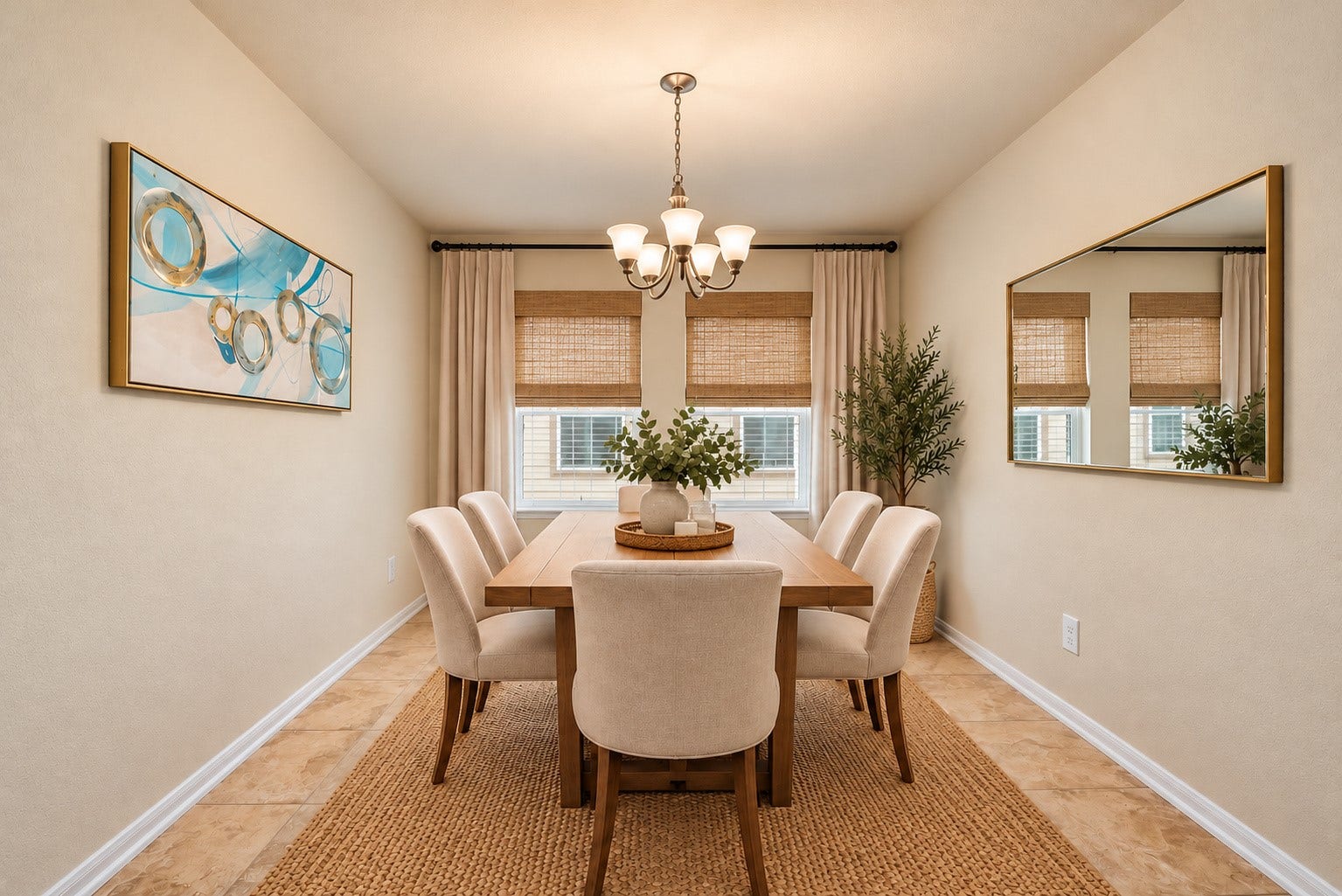 9979 Chimney Swift Lane, Conroe, TX 77385 Dining room virtually staged.