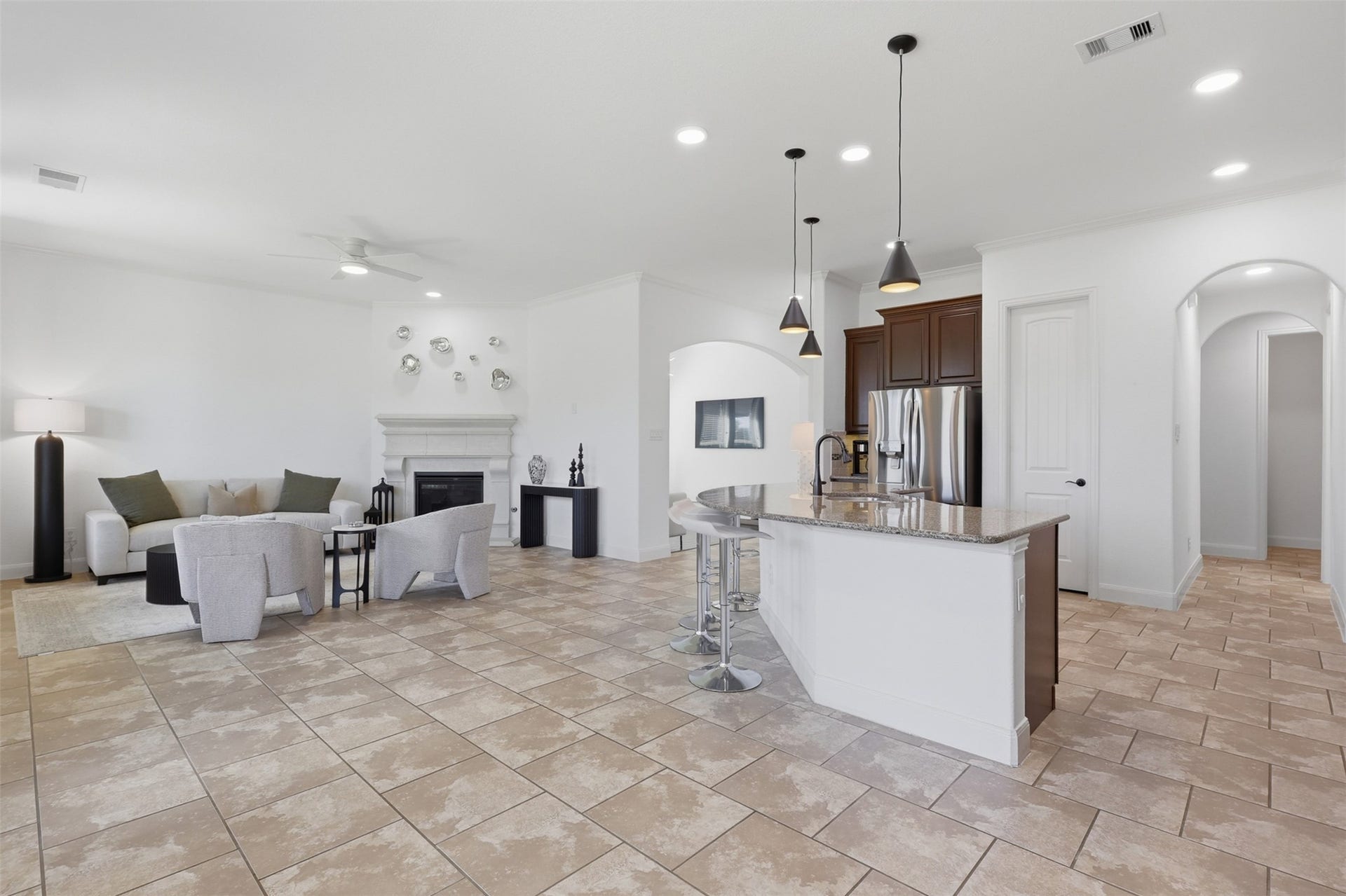 Open kitchen overlooks the main living area for easy everyday living and entertaining.