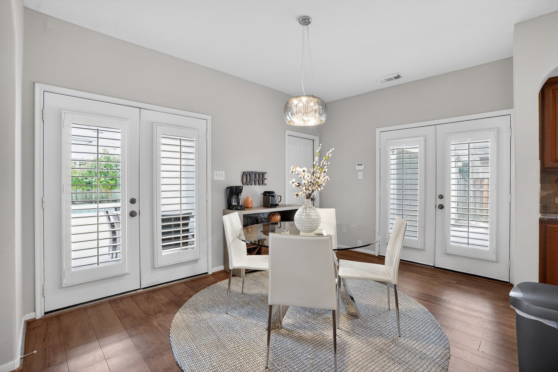 42 Crisp Morning Circle, The Woodlands, TX 77382 French doors leading to backyard