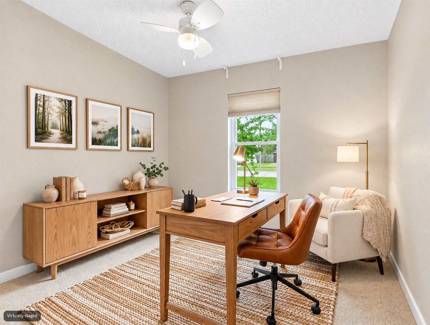 15811 Wandering Trail, Friendswood, TX 77546 Bedroom/office virtually staged.