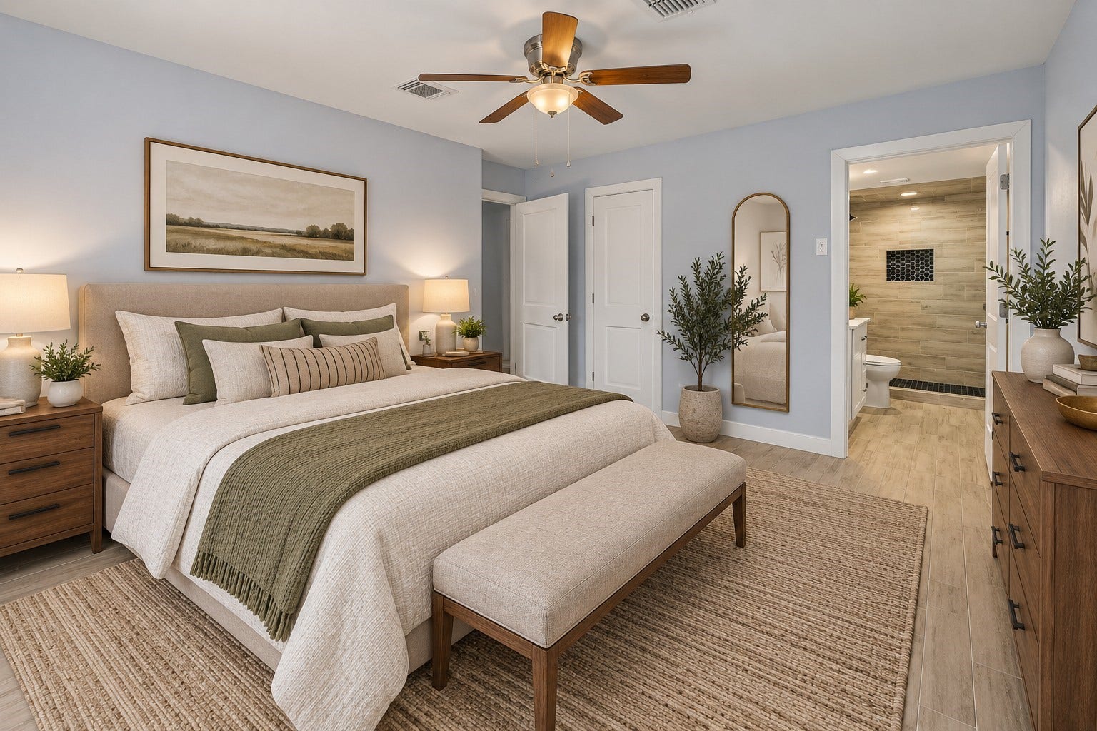 5507 Bertellis Lane, Houston, TX 77091 virtually staged primary room