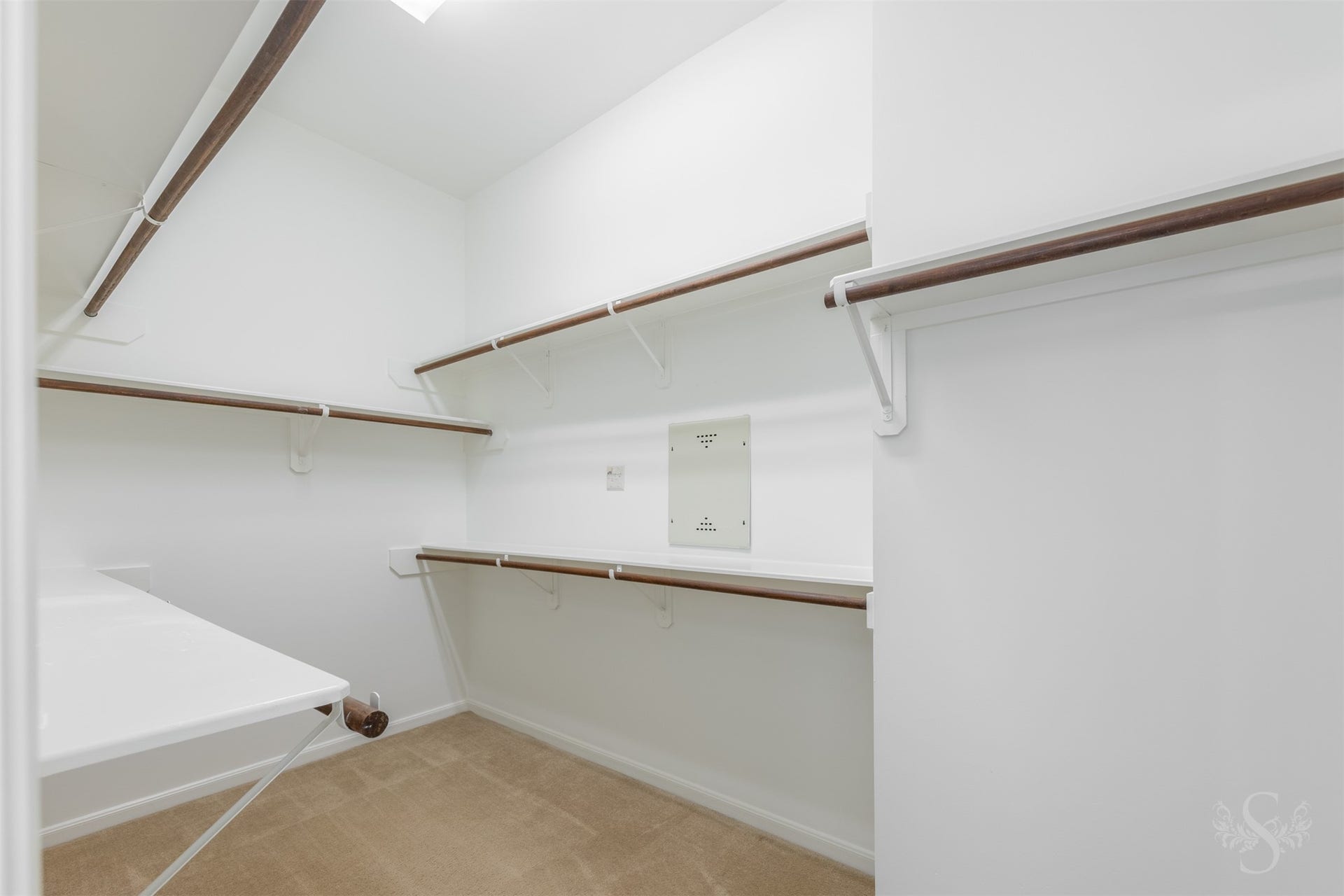 28015 Barberry Banks Lane, Fulshear, TX 77441 The spacious closet offers abundant shelving and multiple hanging rods to keep clothing, shoes and accessories neatly organized.
