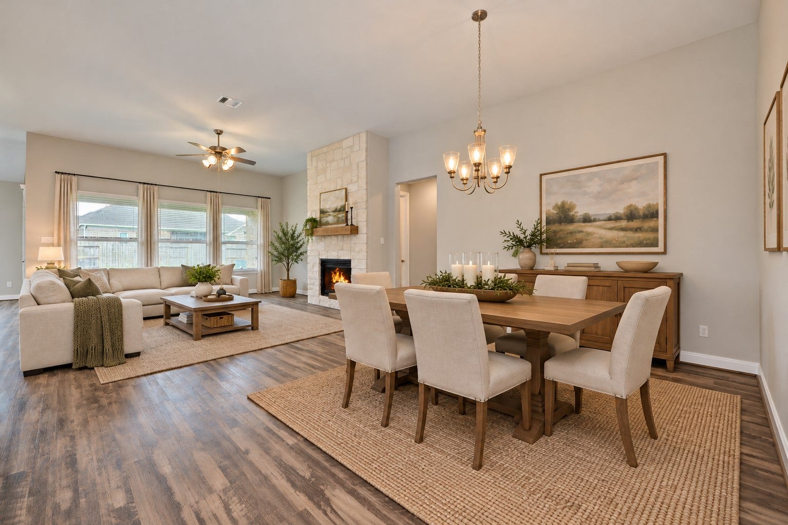 4314 Shaded Arbor Way, Sugar Land, TX 77479 Stunning Open Concept from the Casual Dining Area to the amazing Family Room with Huge Stone Fireplace and Walls of Windows looking out to your large Outdoor Covered Patio!
