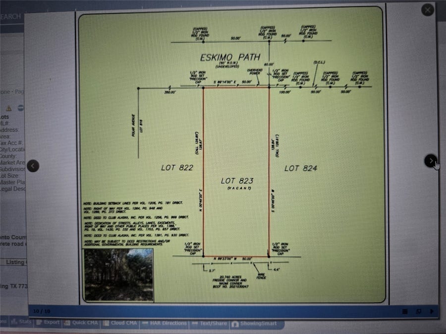 Property photo for Lot 823 Eskimo Lane/ Path, Angleton, TX