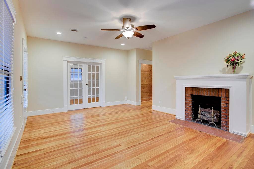 830 Key Street, Houston, TX 77009 Well Appointed Brick Mock Fireplace & Custom Fixtures