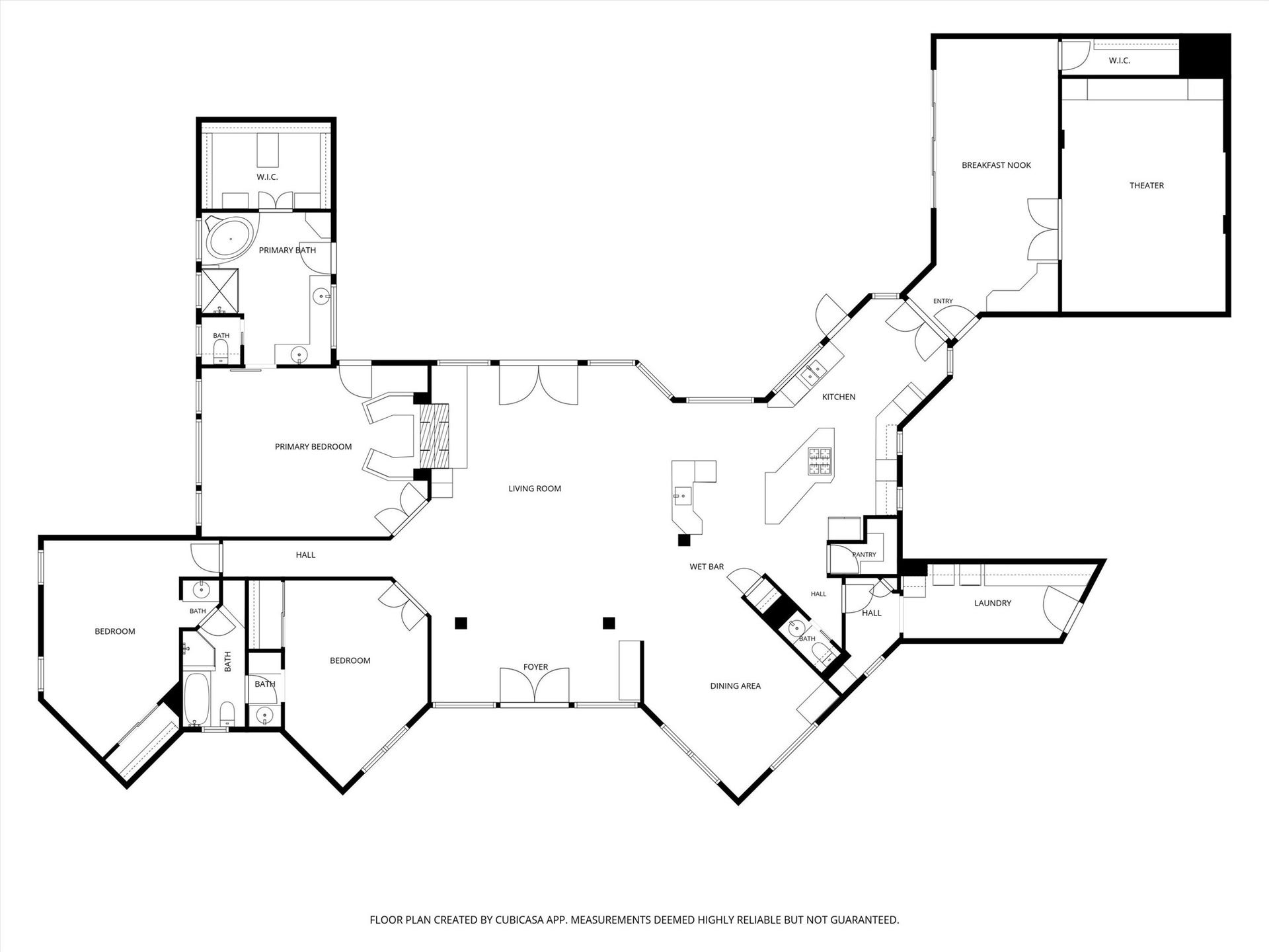 2150 Hewitt Street, League City, TX 77573 Layout of this ranch style, single level home.