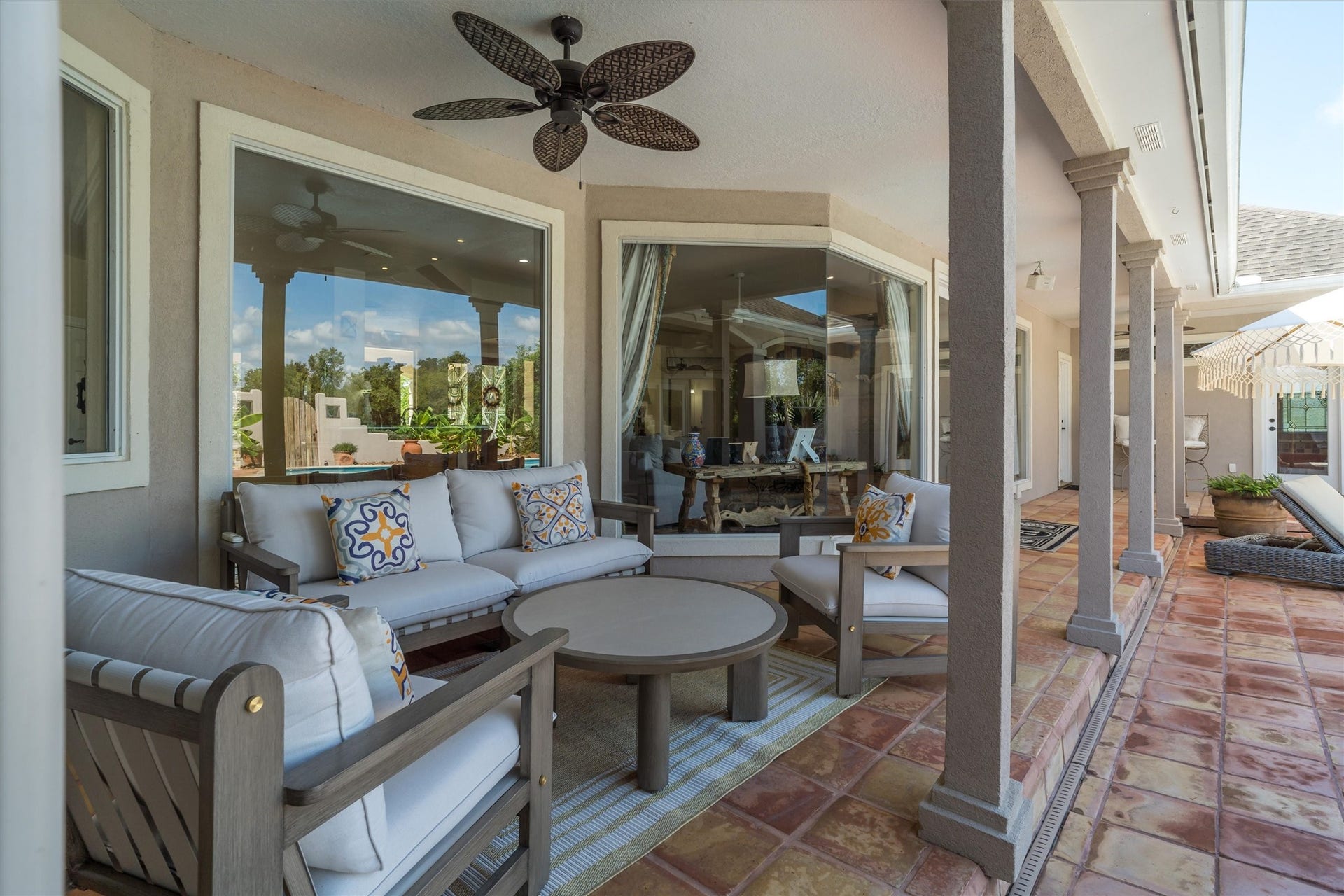 2150 Hewitt Street, League City, TX 77573 Covered seating area overlooking your pool/spa/acreage!