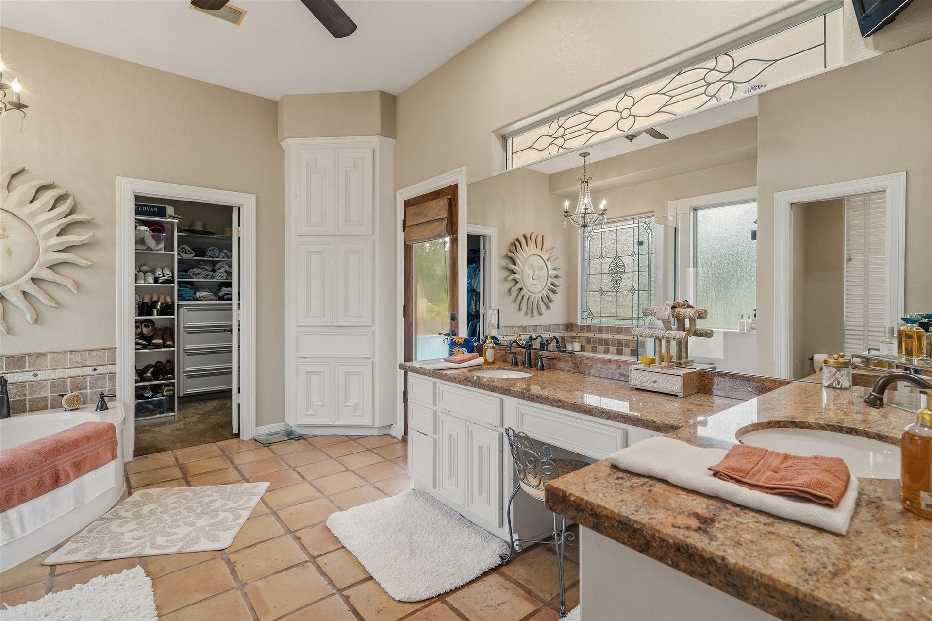 2150 Hewitt Street, League City, TX 77573 Primary en suite- double sinks, jacuzzi tub, and standalone seamless shower