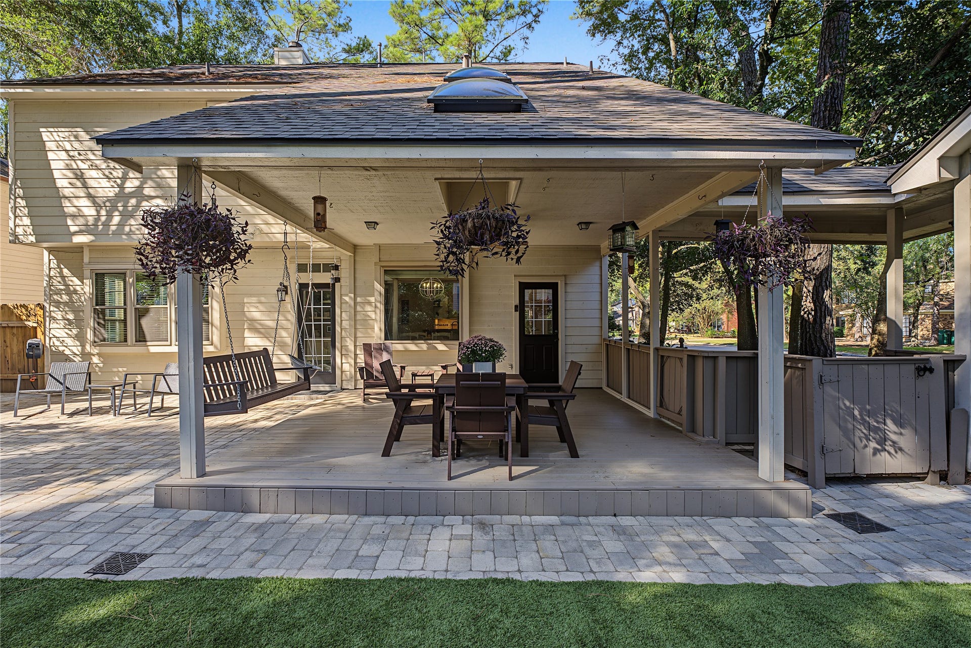 5 Otter Pond Place, The Woodlands, TX 77381 The newly updated pavers and artificial turf create a gorgeous backyard that requires no mowing!