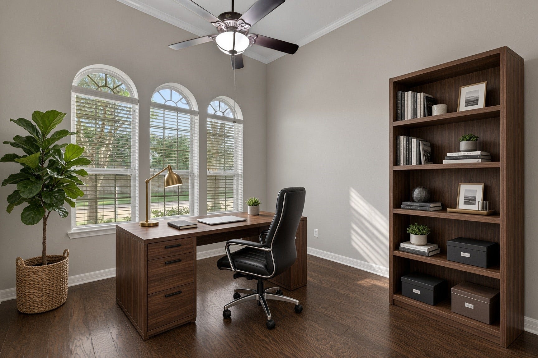 Virtually staged office