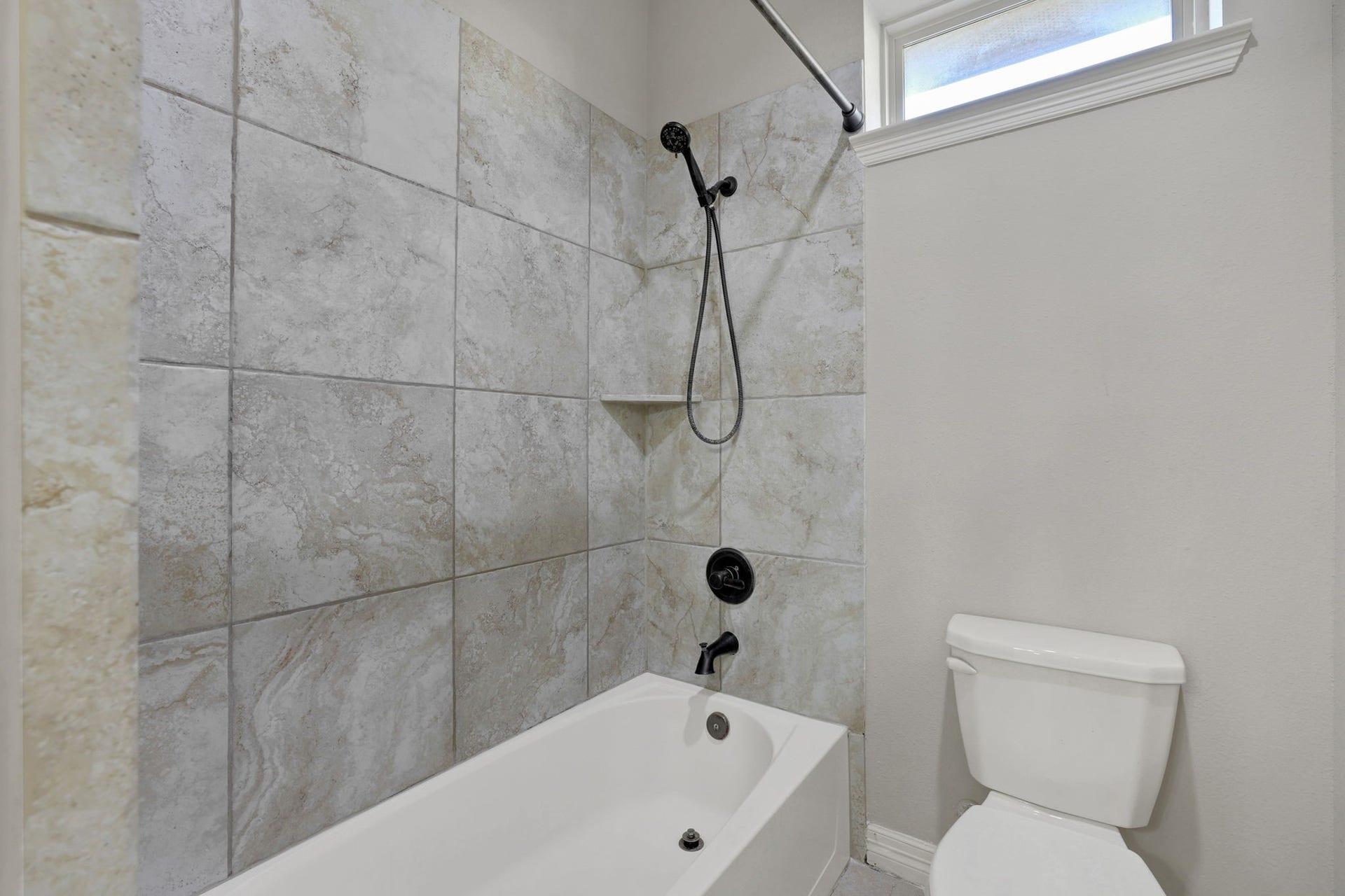 Jack n jill bathroom upstairs with two bedrooms flanking it
