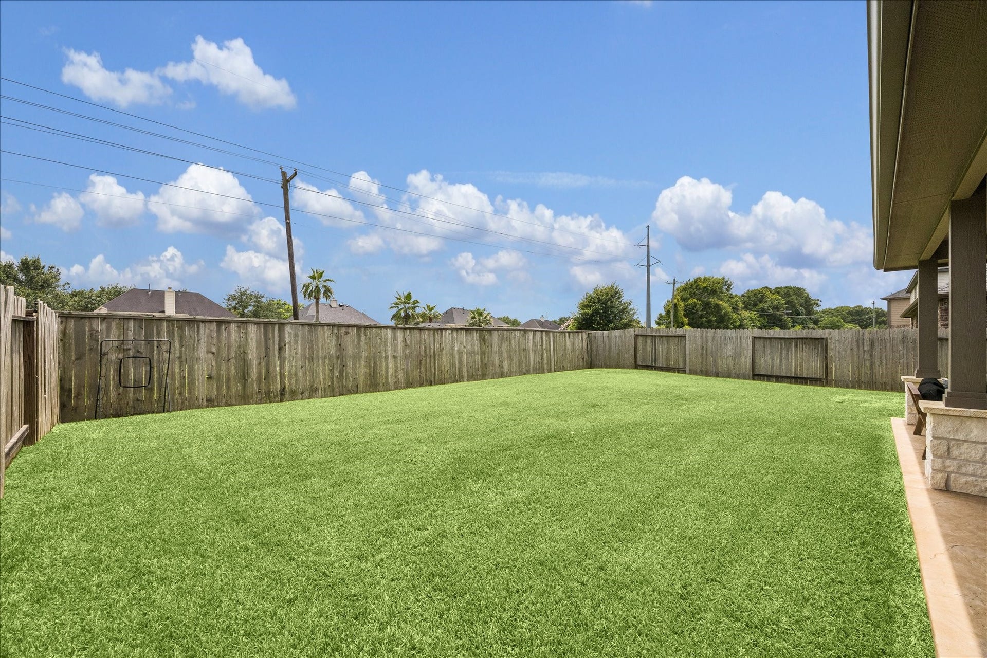 1520 Harvest Vine Court, Friendswood, TX 77546 Plenty of room in the back yard for endless possibilities.