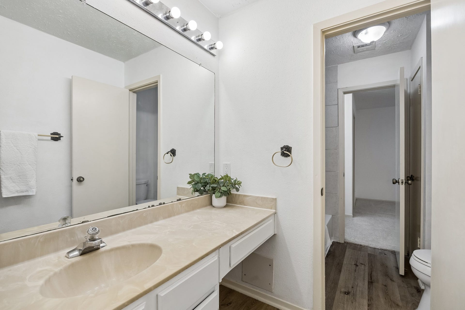 2319 Hampton Road, League City, TX 77573 Secondary bathroom is a Jack and Jill set up with this sink with vanity space is available for guest access and the other sink in secondary bedroom 3.