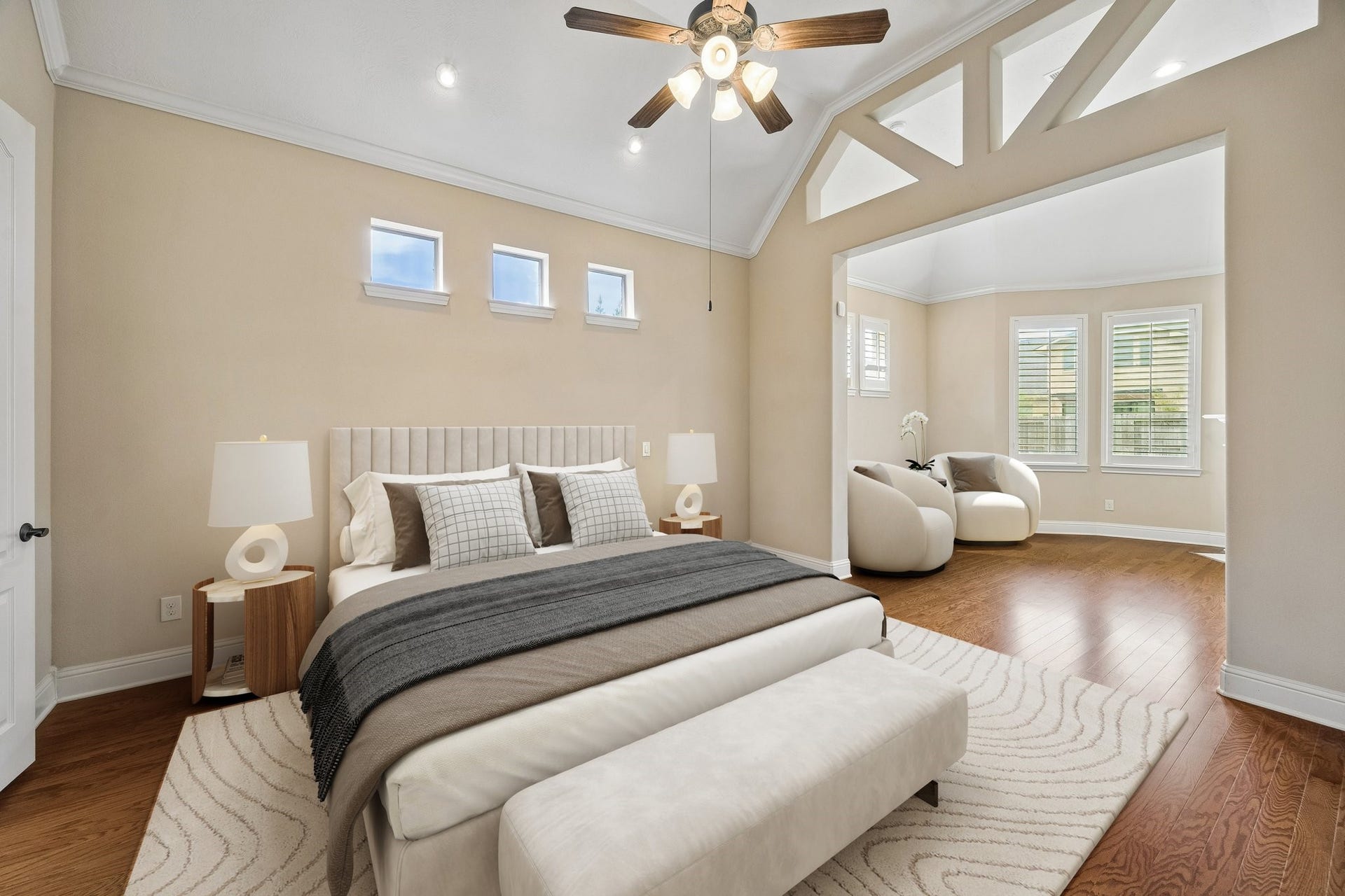 4506 Beacon View Court, Sugar Land, TX 77479 Primary suite virtually staged.